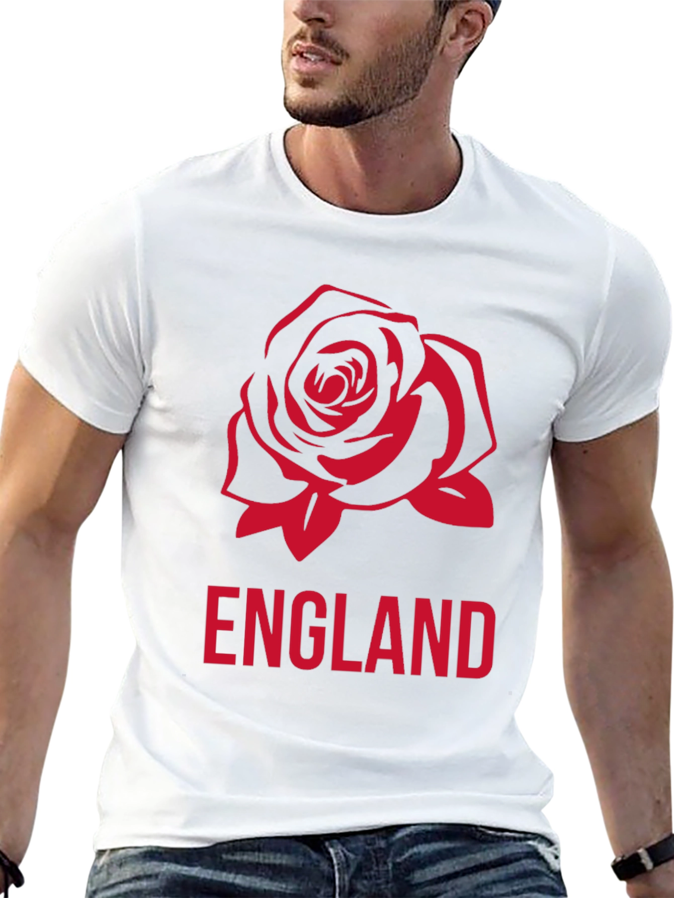 England Rose Graphic Tee - Classic Black T-Shirt