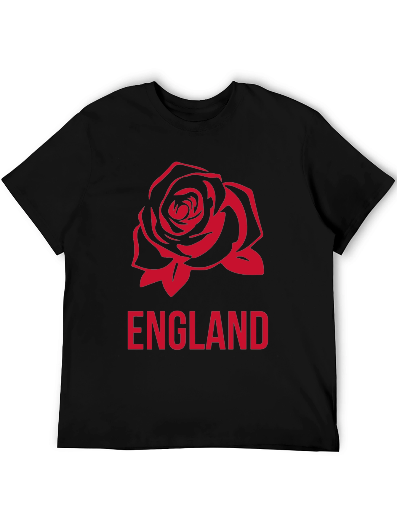 England Rose Graphic Tee - Classic Black T-Shirt