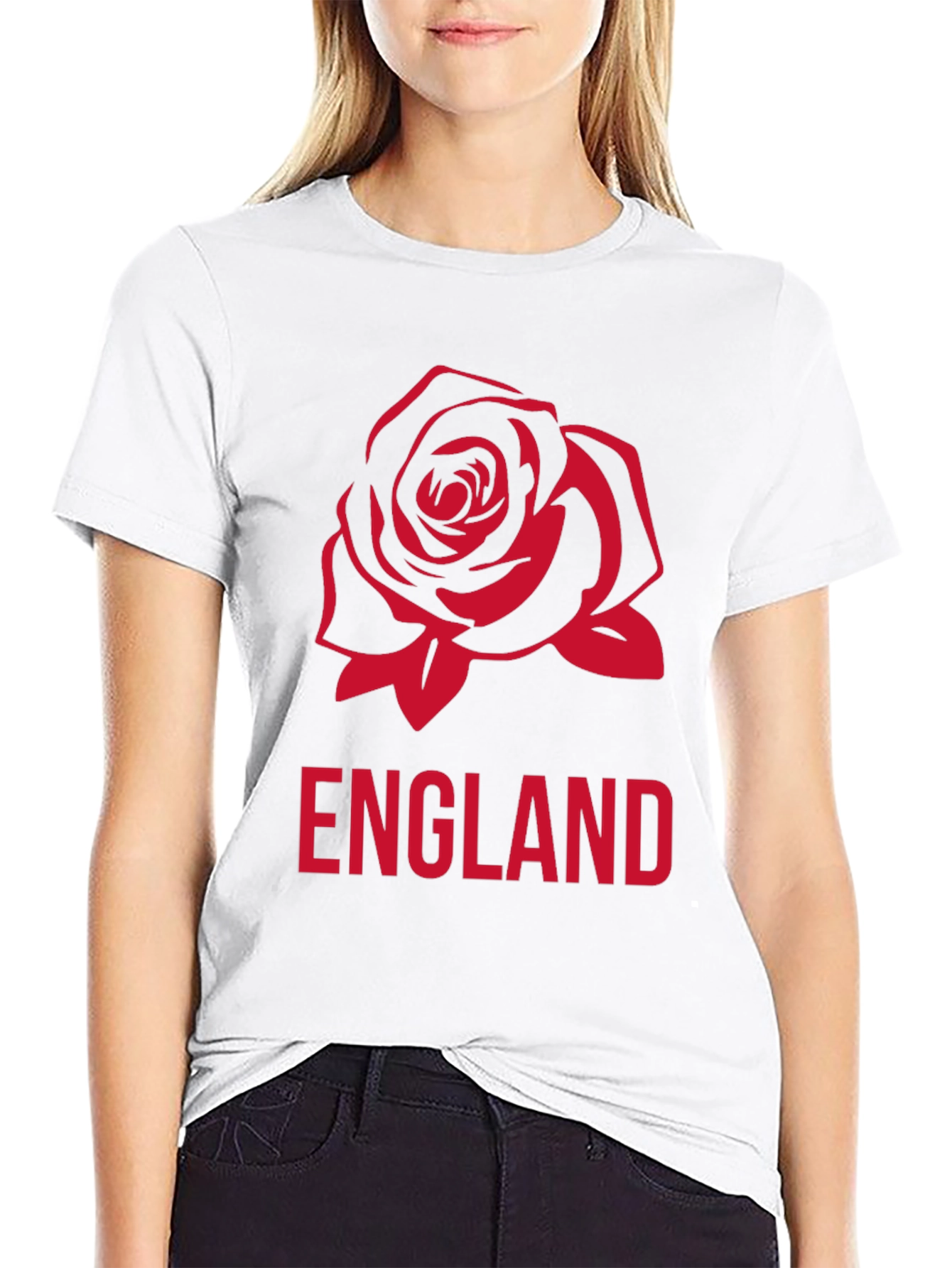 England Rose Graphic Tee - Classic Black T-Shirt