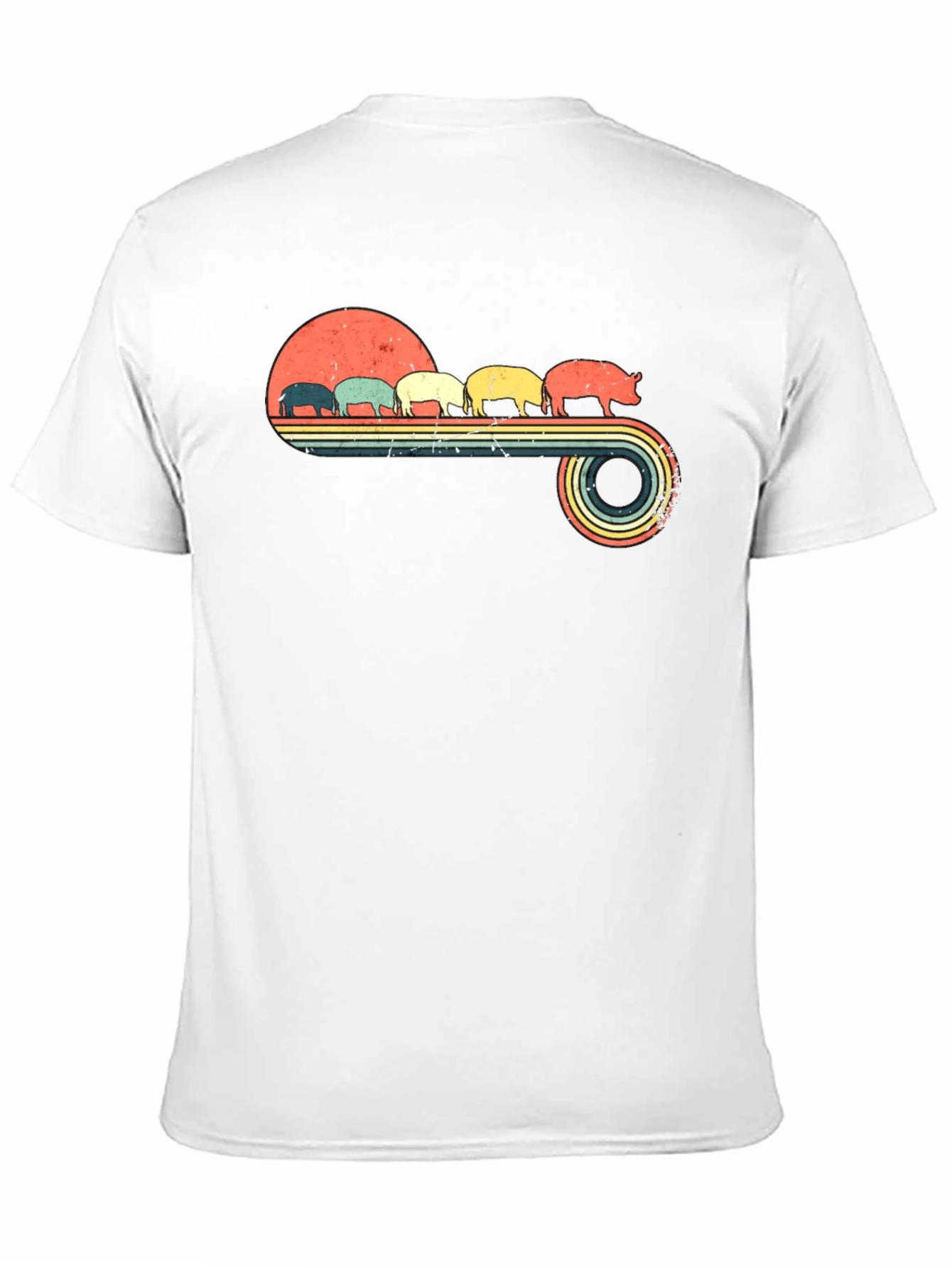 Retro Pig Silhouette T-Shirt