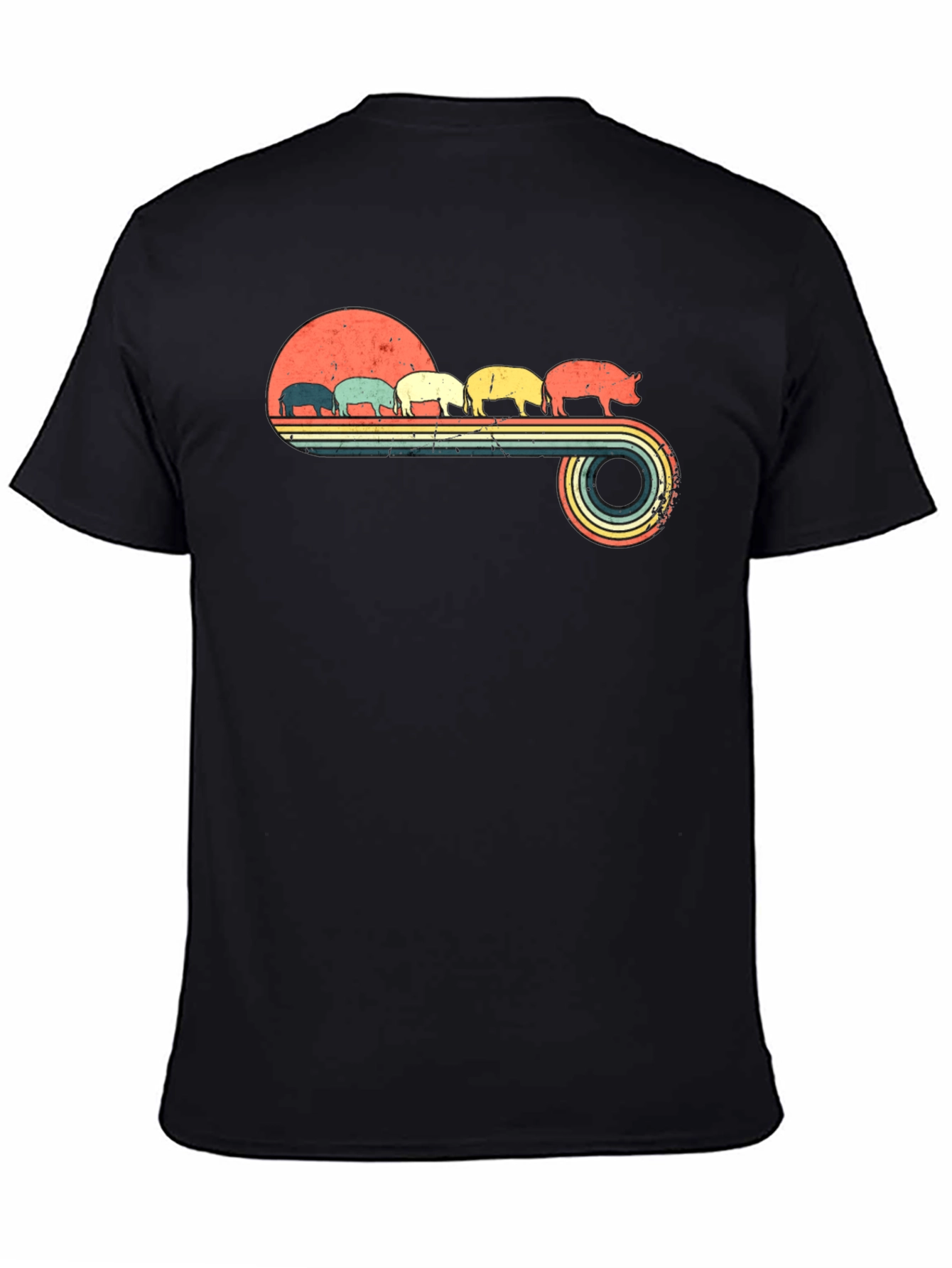 Retro Pig Silhouette T-Shirt