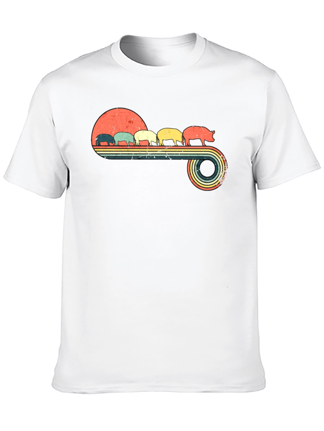 Retro Pig Silhouette T-Shirt