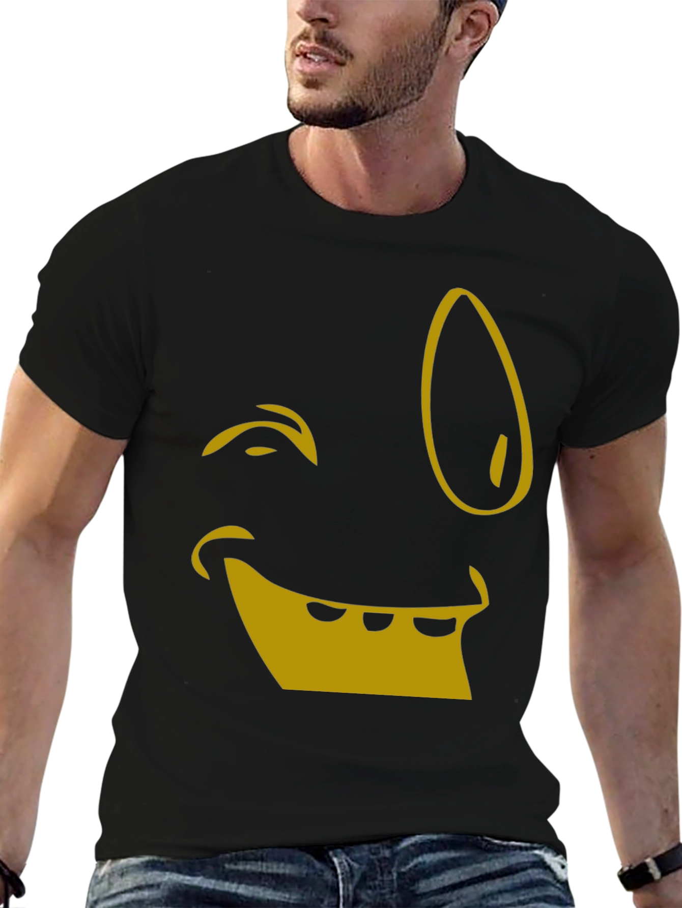 Funny Face Graphic Tee - Black
