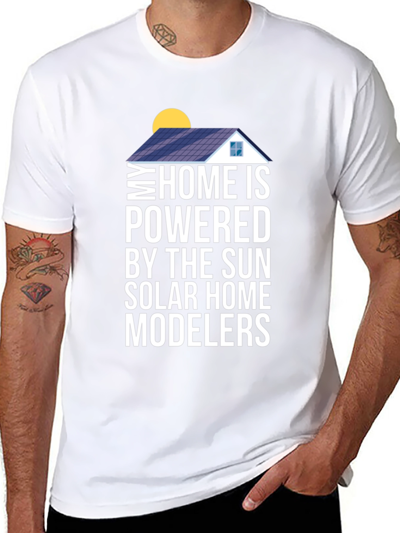Solar Home Modelers T-Shirt - Powered by the Sun!