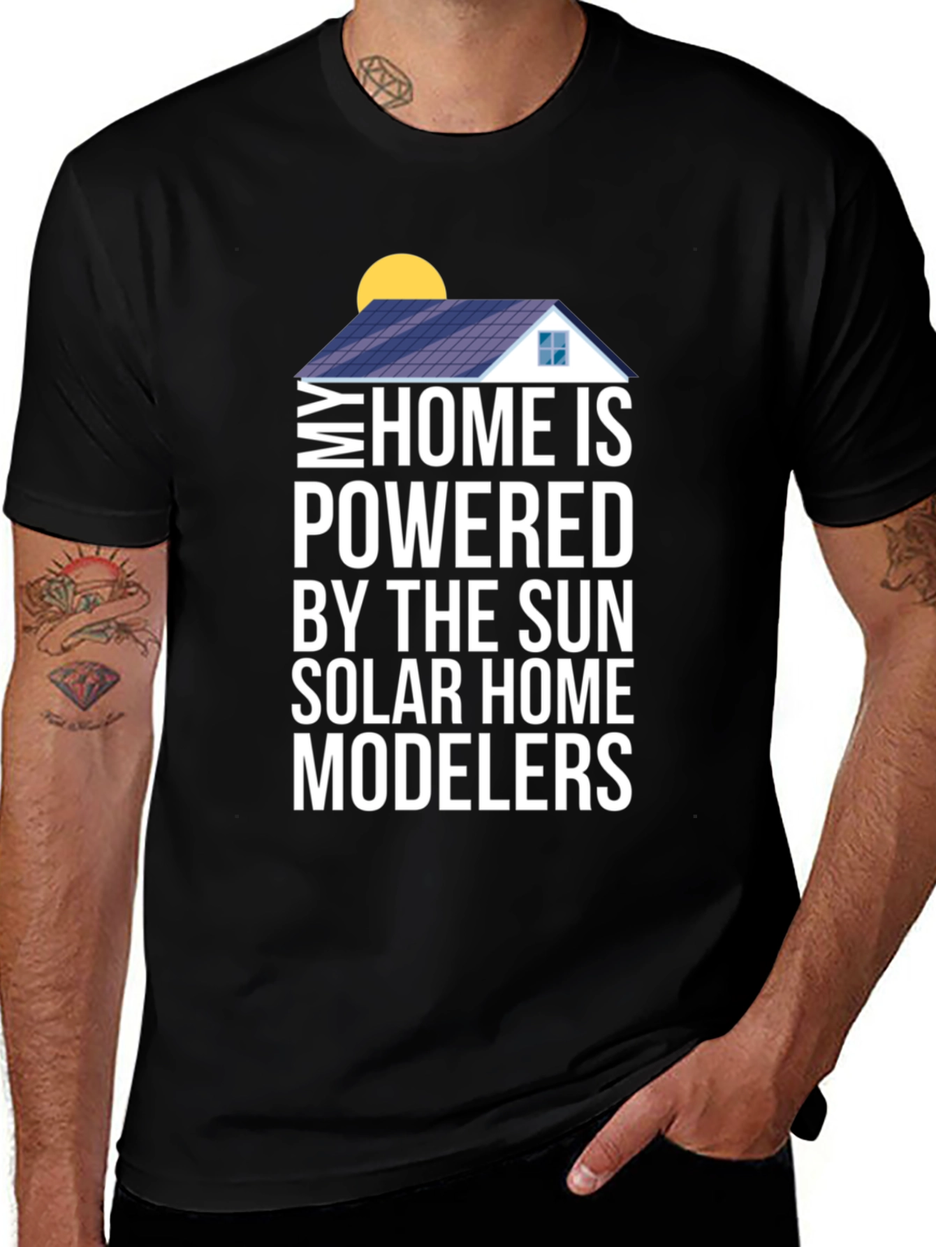 Solar Home Modelers T-Shirt - Powered by the Sun!