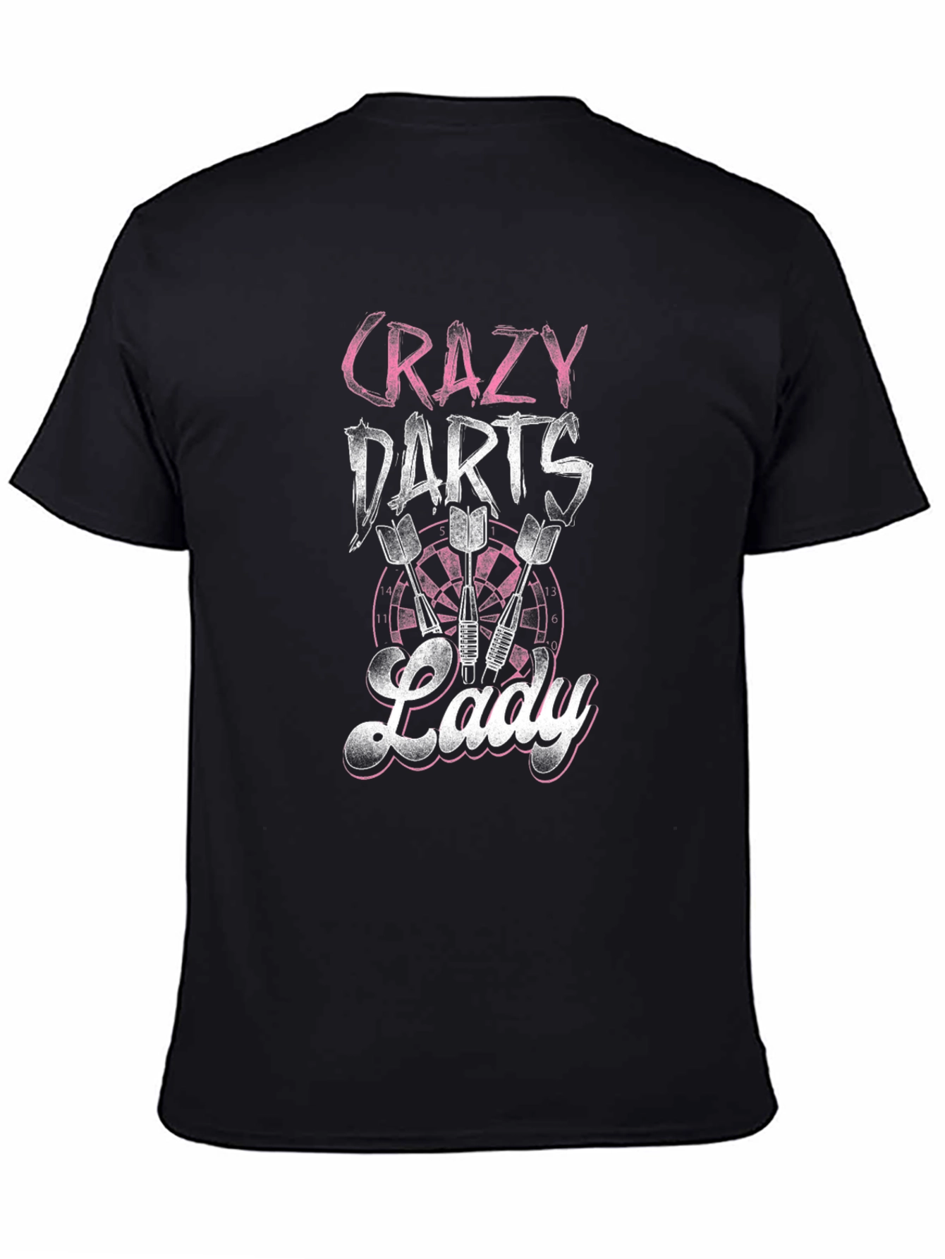 Crazy Darts Lady Black T-Shirt