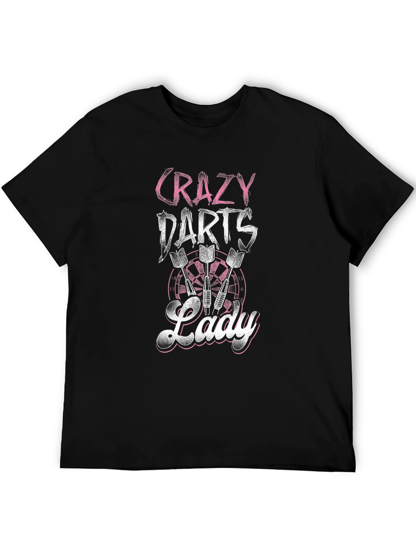 Crazy Darts Lady Black T-Shirt