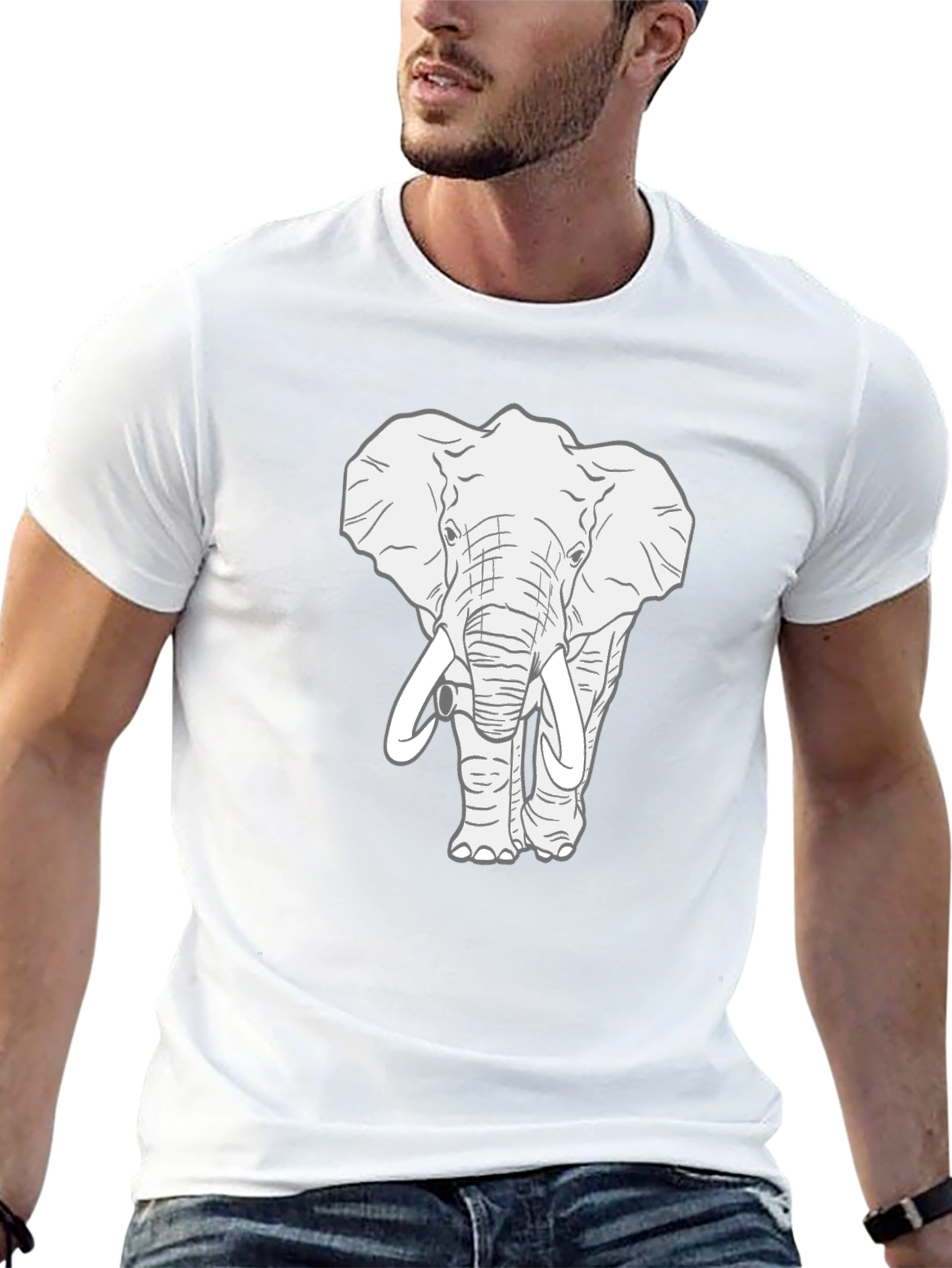 Elephant Graphic Tee - Cool Animal T-Shirt