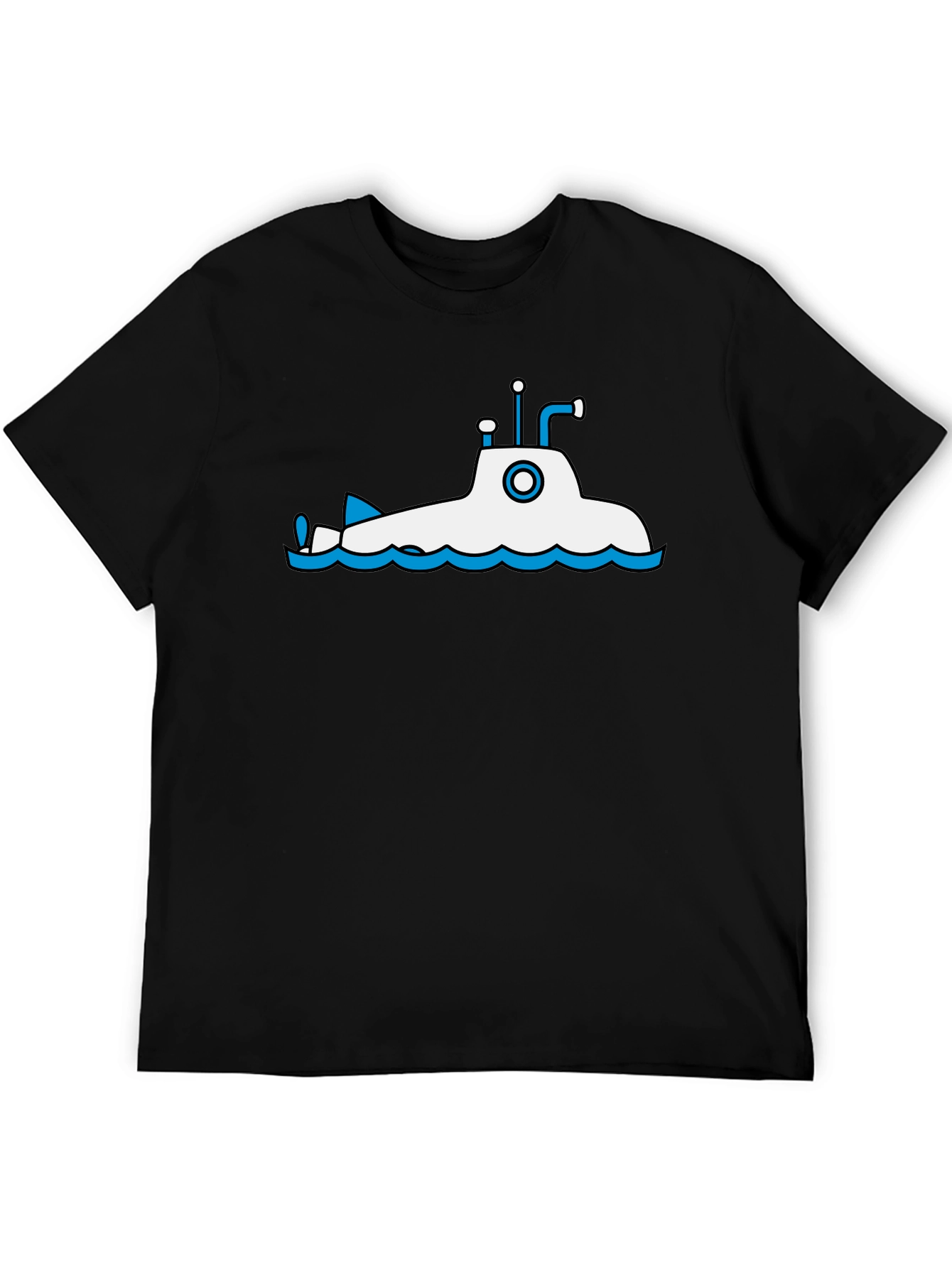 Submarine Graphic Tee - Black Cotton T-Shirt