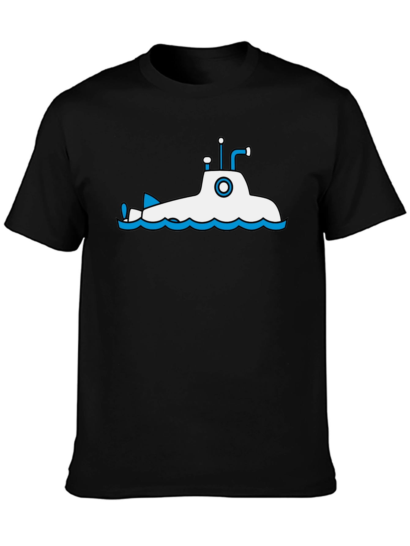 Submarine Graphic Tee - Black Cotton T-Shirt