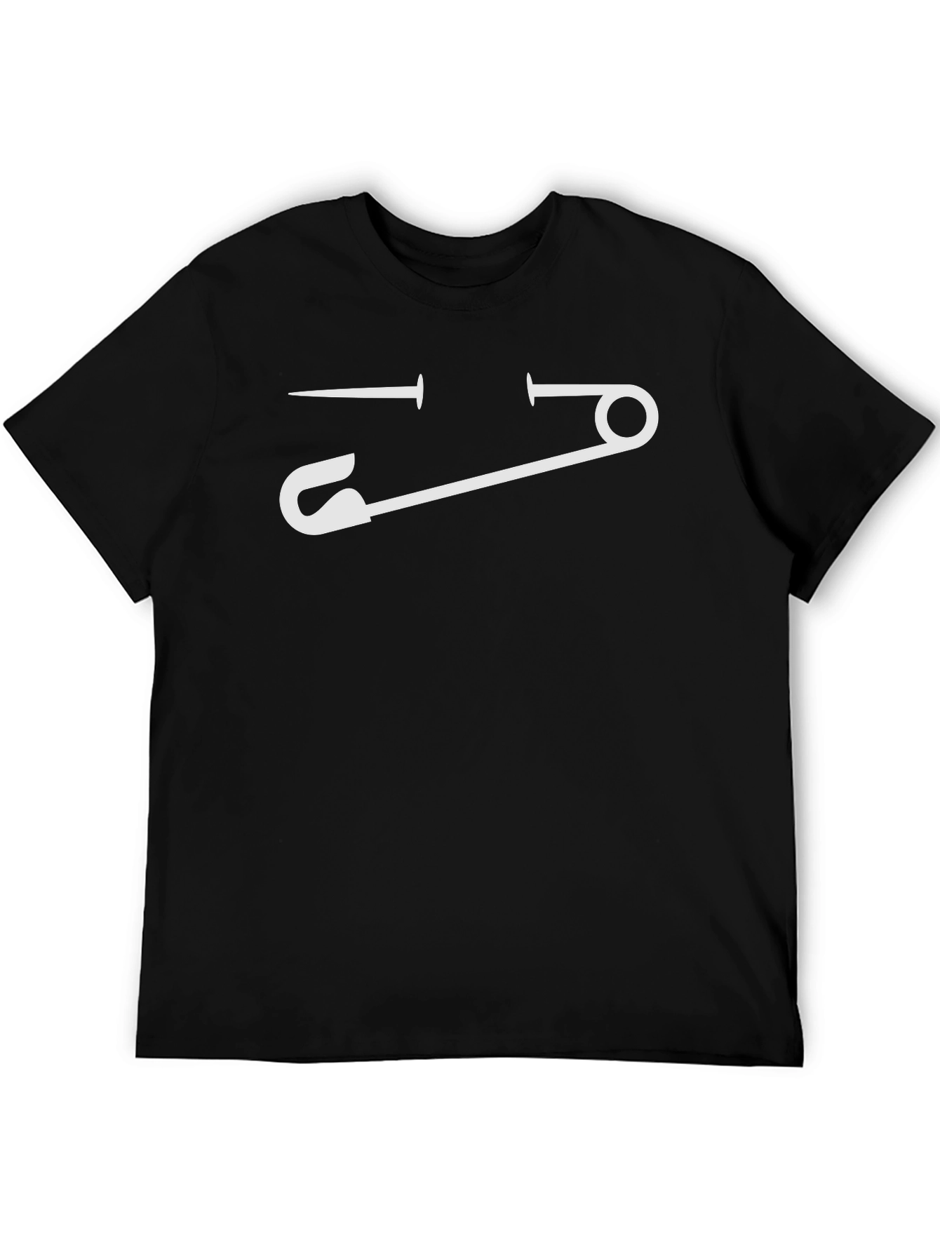 Safety Pin Face Graphic T-Shirt