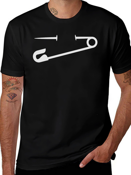 Safety Pin Face Graphic T-Shirt