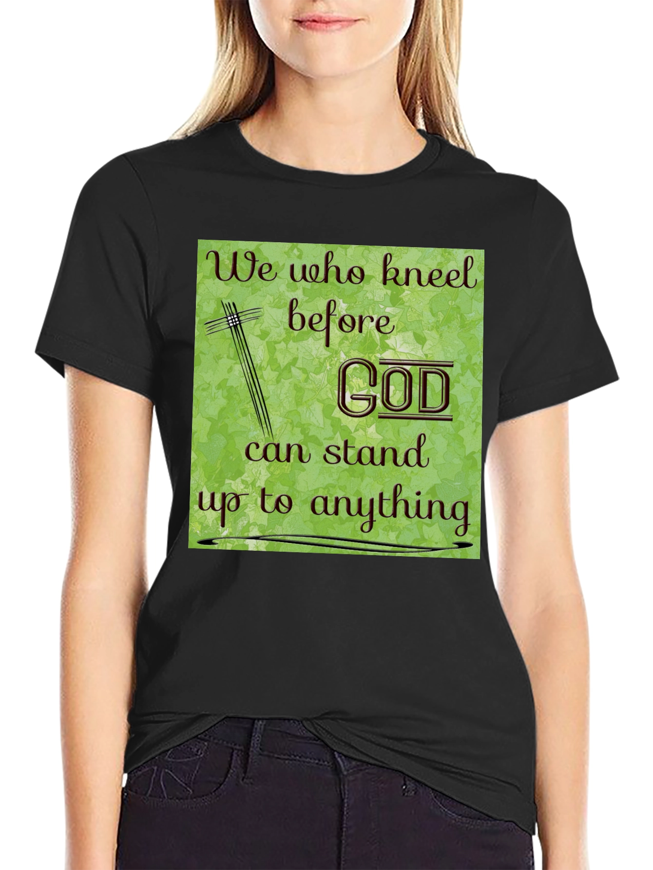 Faith-Inspired Graphic Tee: We Who Kneel Before God
