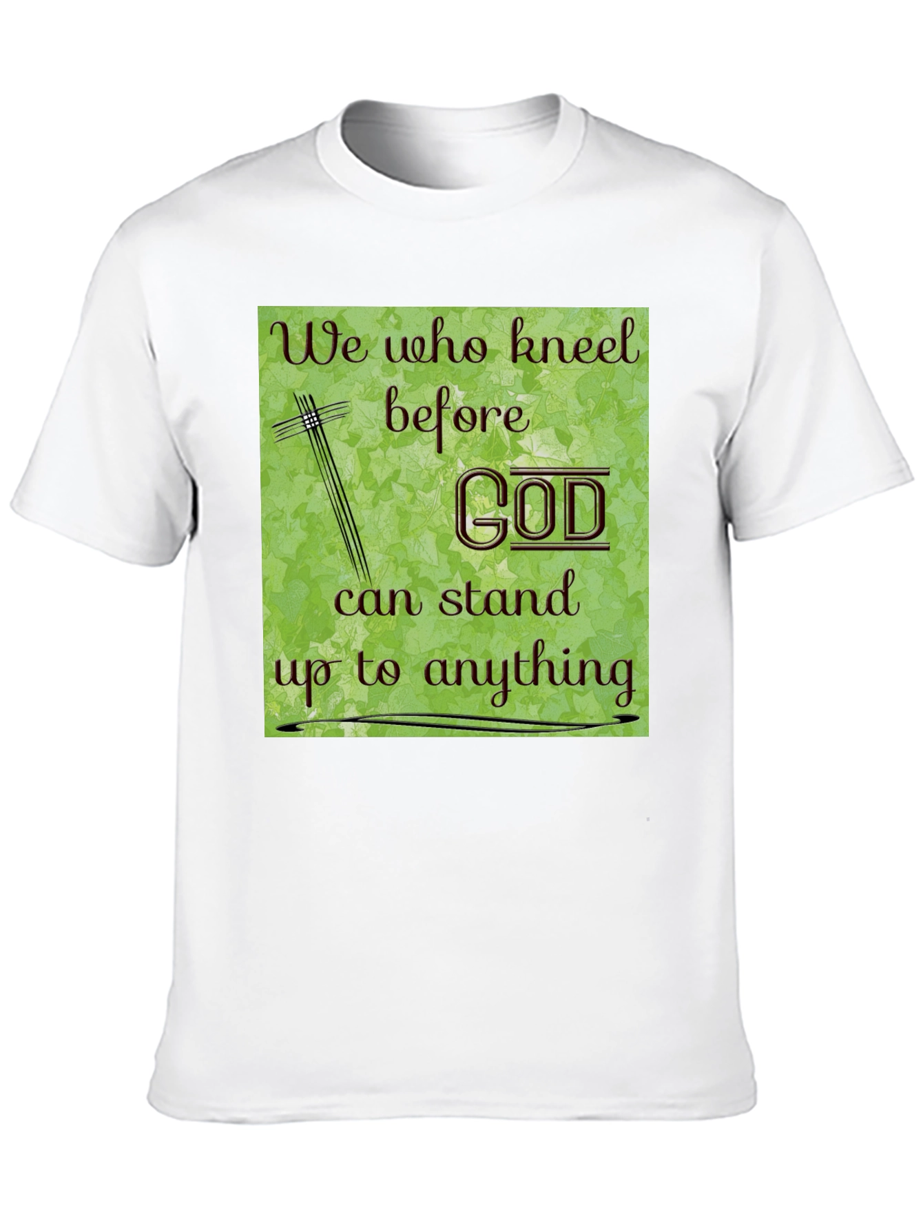 Faith-Inspired Graphic Tee: We Who Kneel Before God