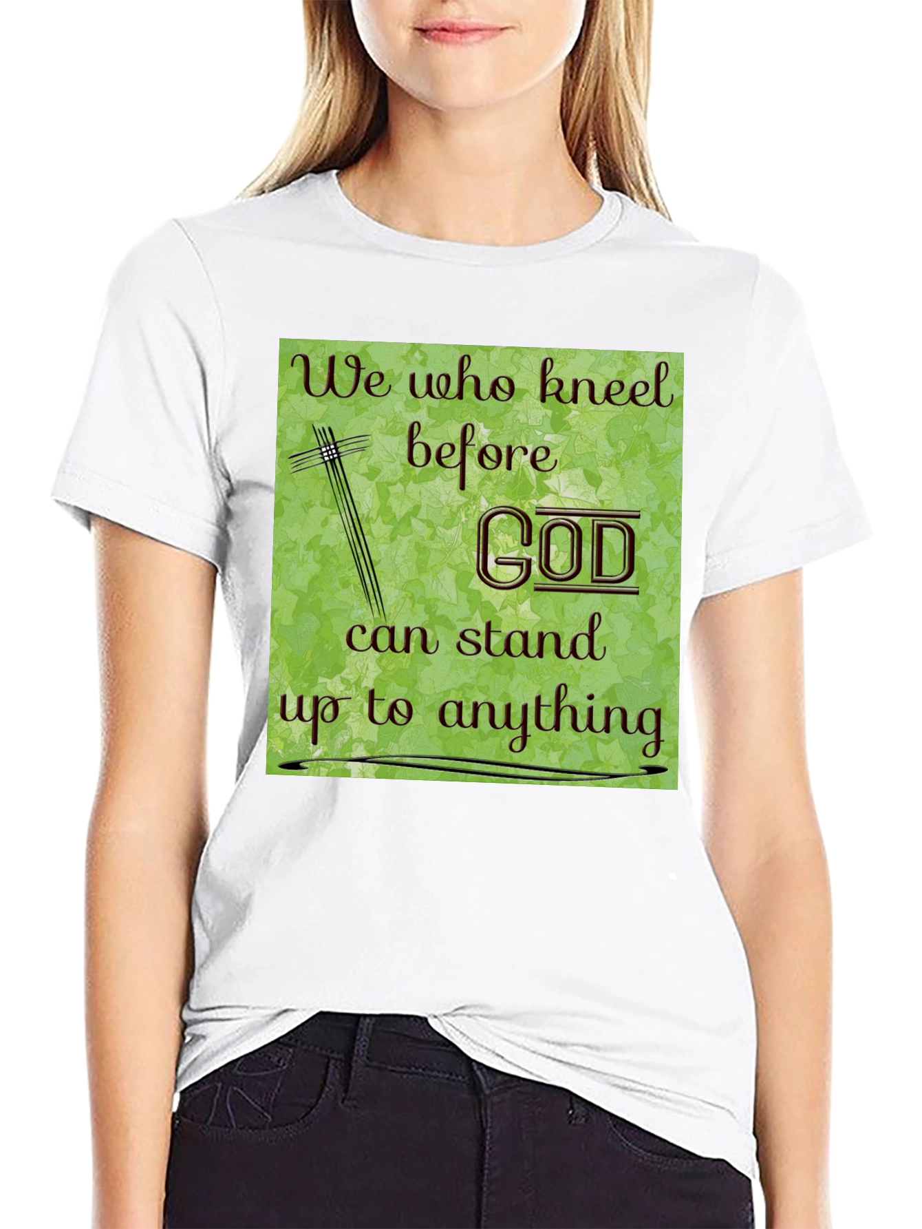 Faith-Inspired Graphic Tee: We Who Kneel Before God