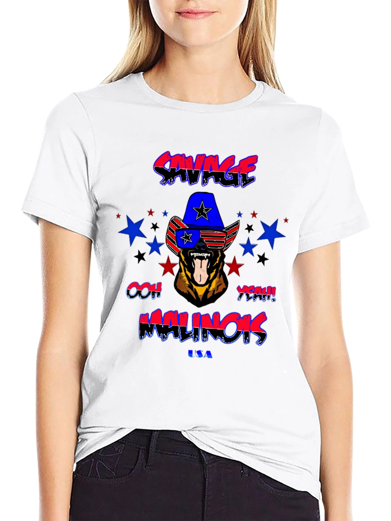 Savage Malinois USA Graphic T-Shirt