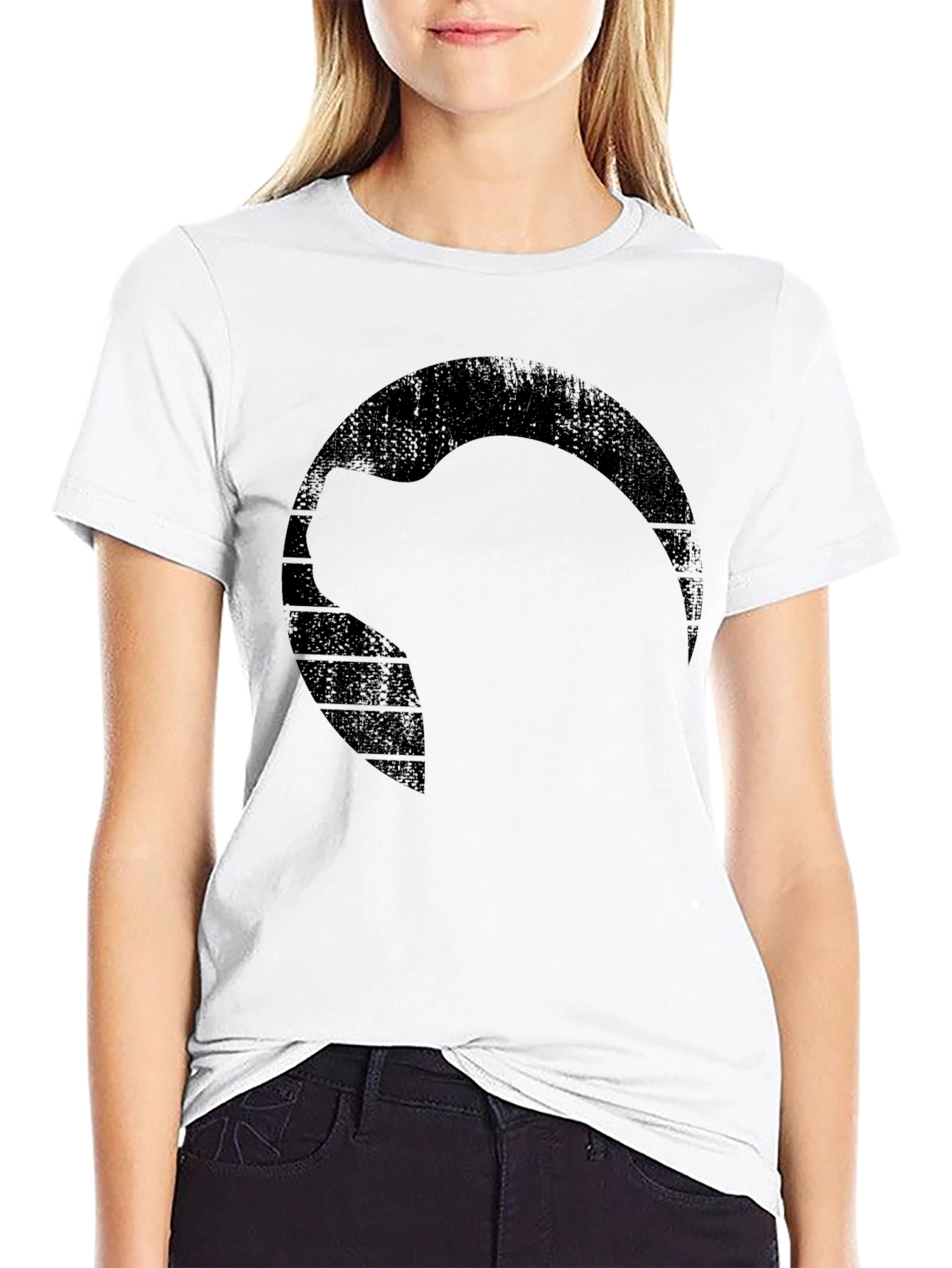 Mens Black Graphic Print T-Shirt