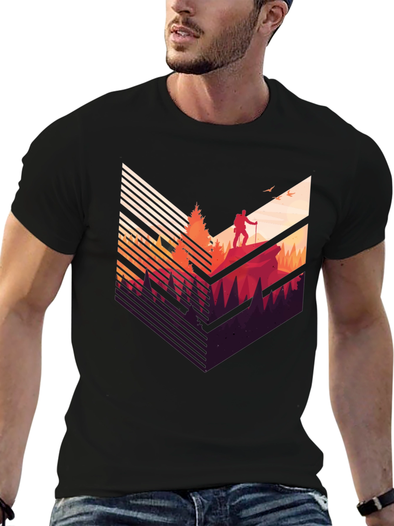 Mountain Hiker Graphic Tee - Adventure Awaits!