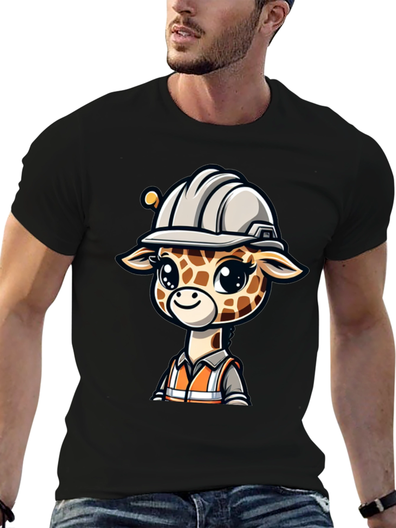 Giraffe Construction Worker T-Shirt