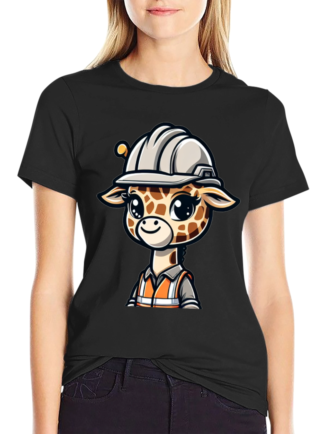 Giraffe Construction Worker T-Shirt