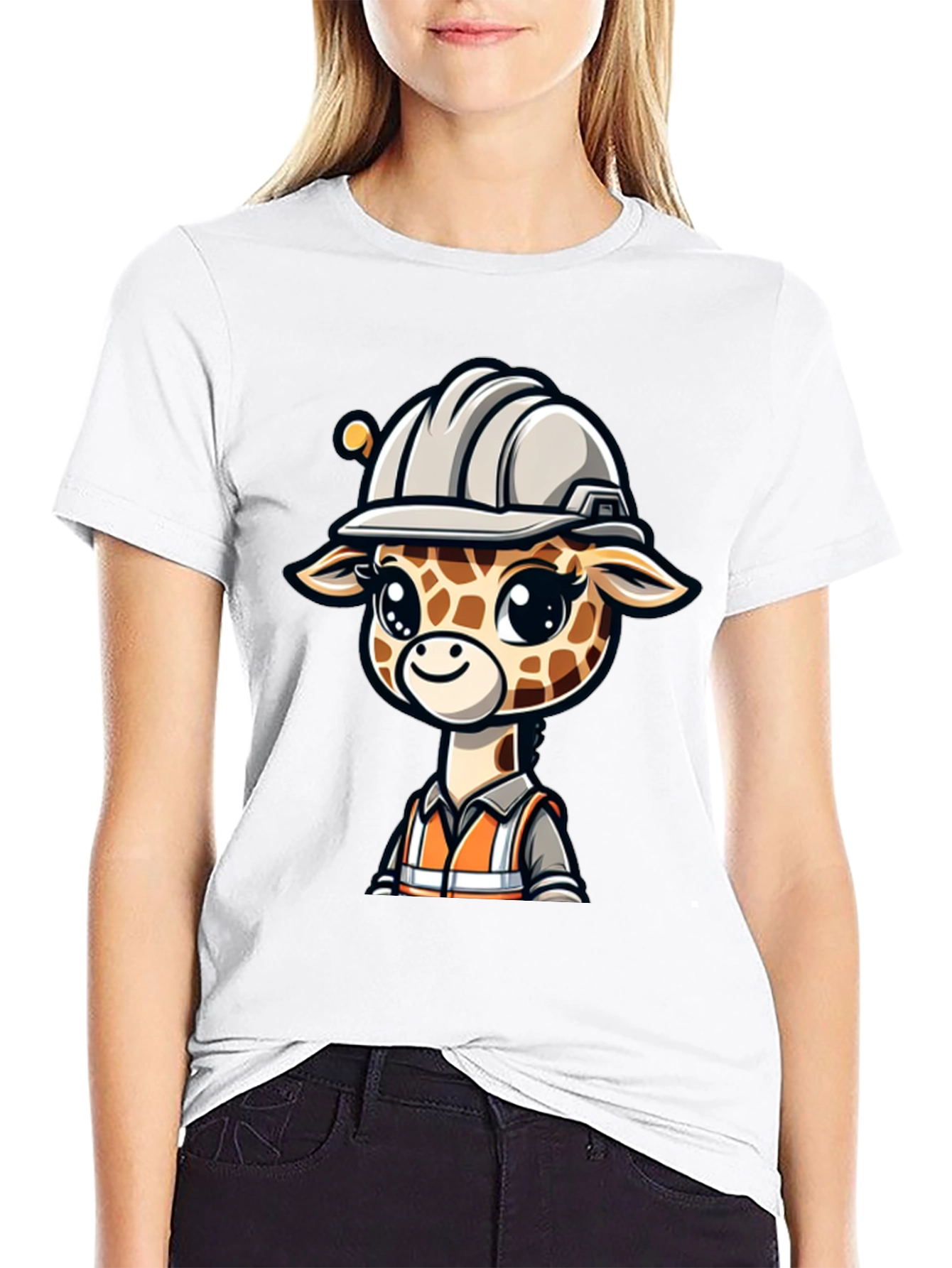 Giraffe Construction Worker T-Shirt
