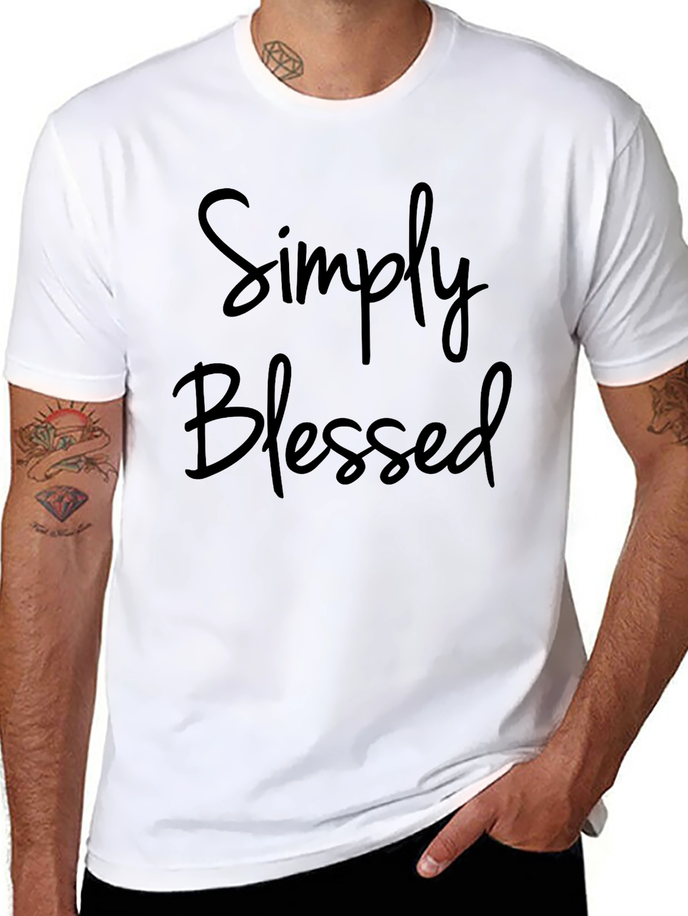 Simply Blessed Black Crewneck T-Shirt
