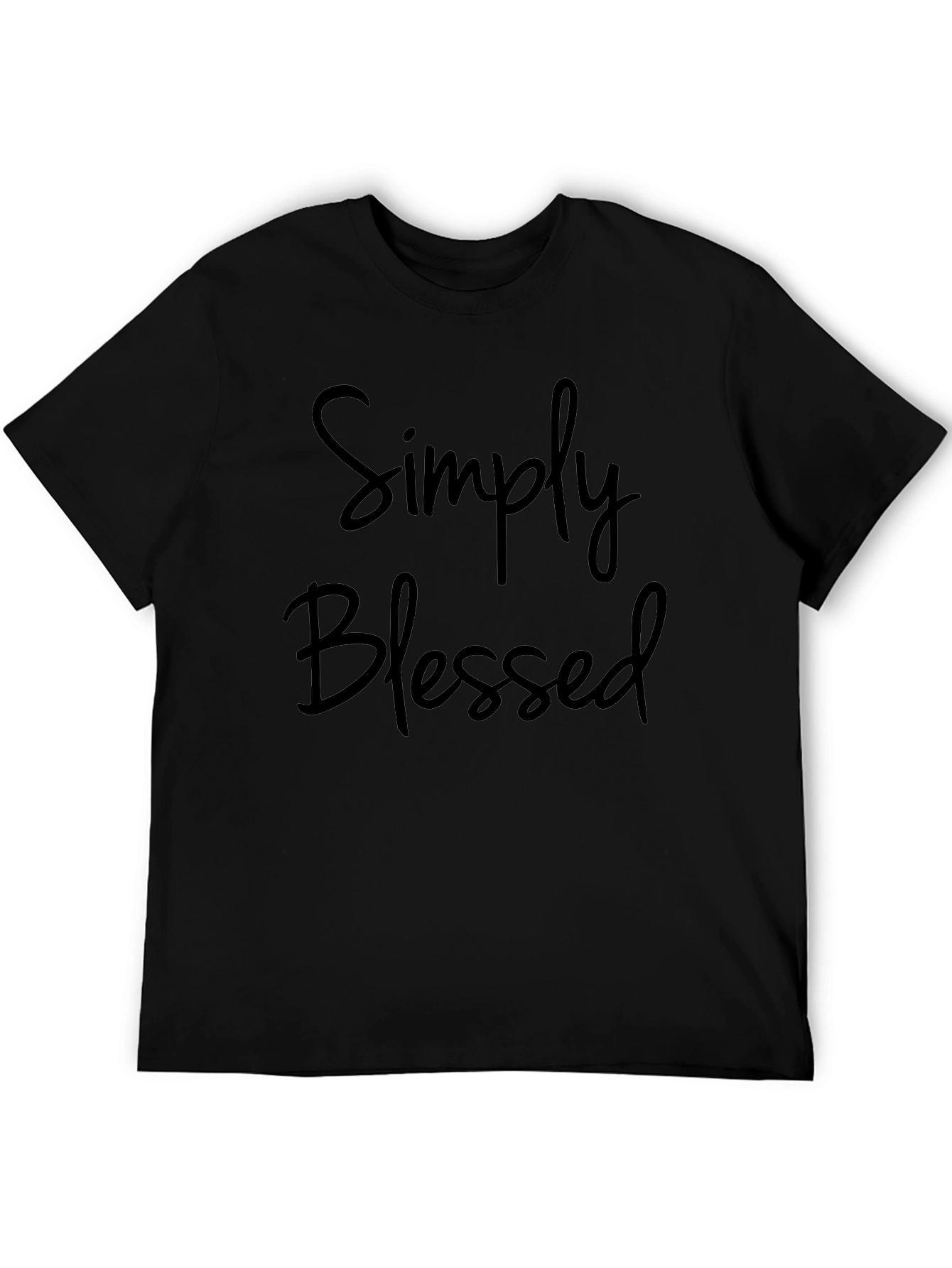 Simply Blessed Black Crewneck T-Shirt
