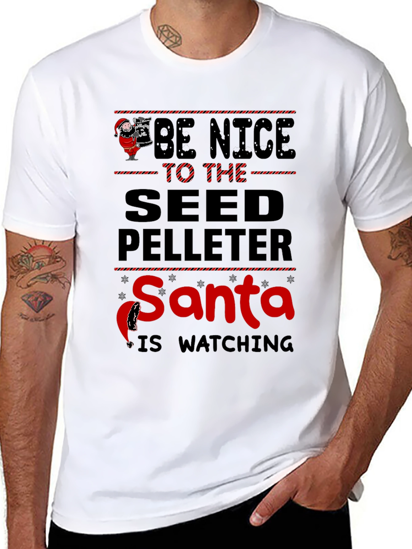 Be Nice to The Seed Pelleter Santa T-Shirt