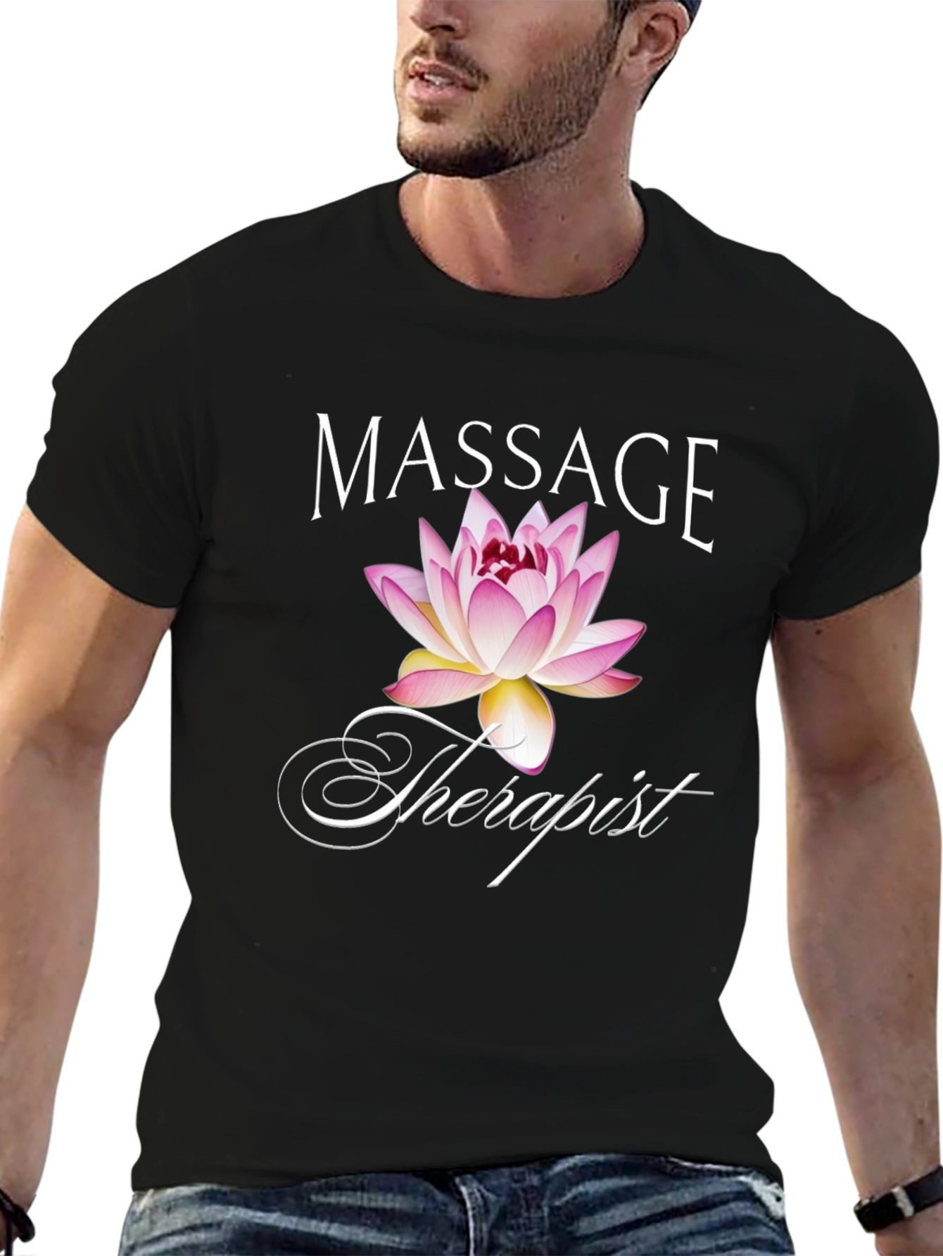 Massage Therapist Lotus Graphic T-Shirt