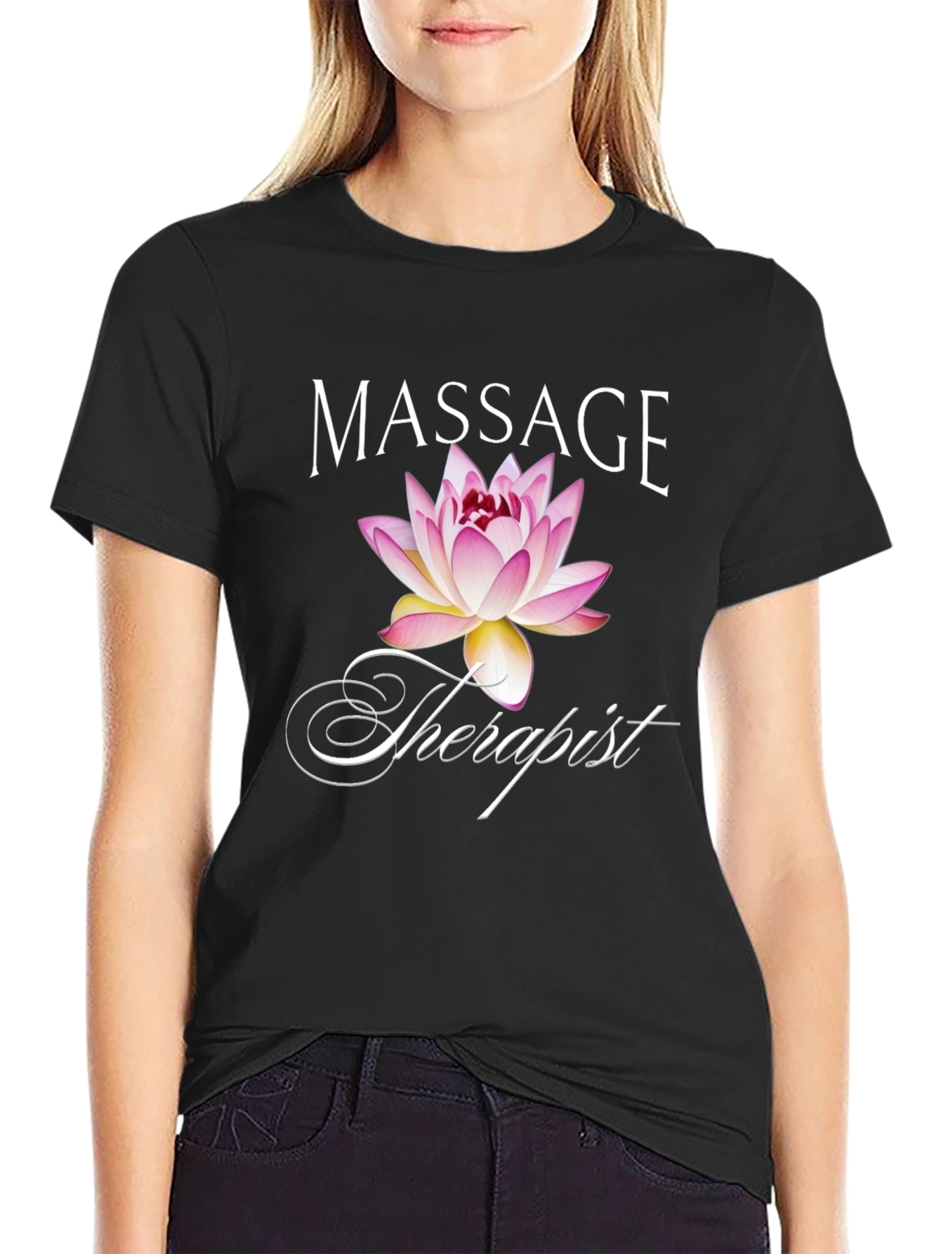Massage Therapist Lotus Graphic T-Shirt