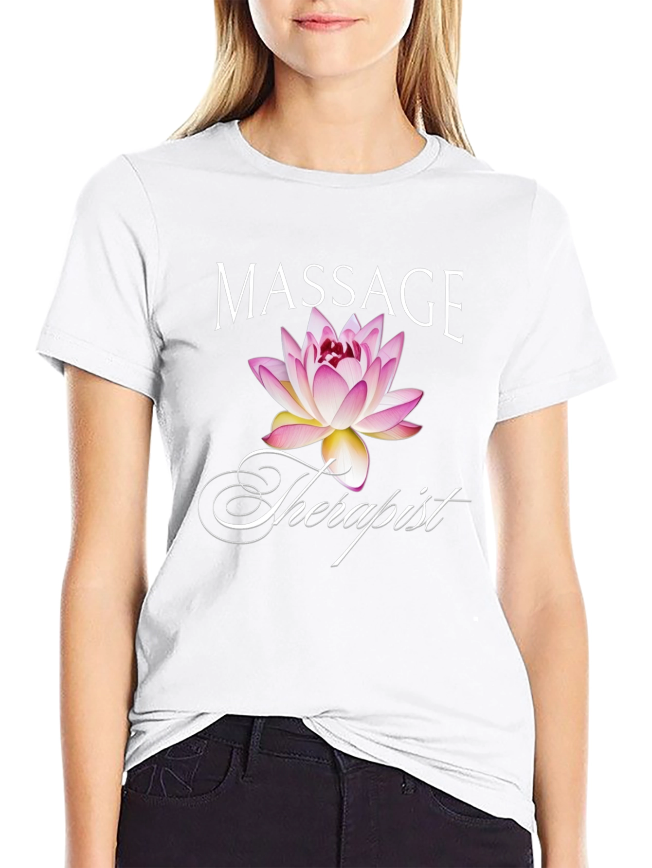 Massage Therapist Lotus Graphic T-Shirt