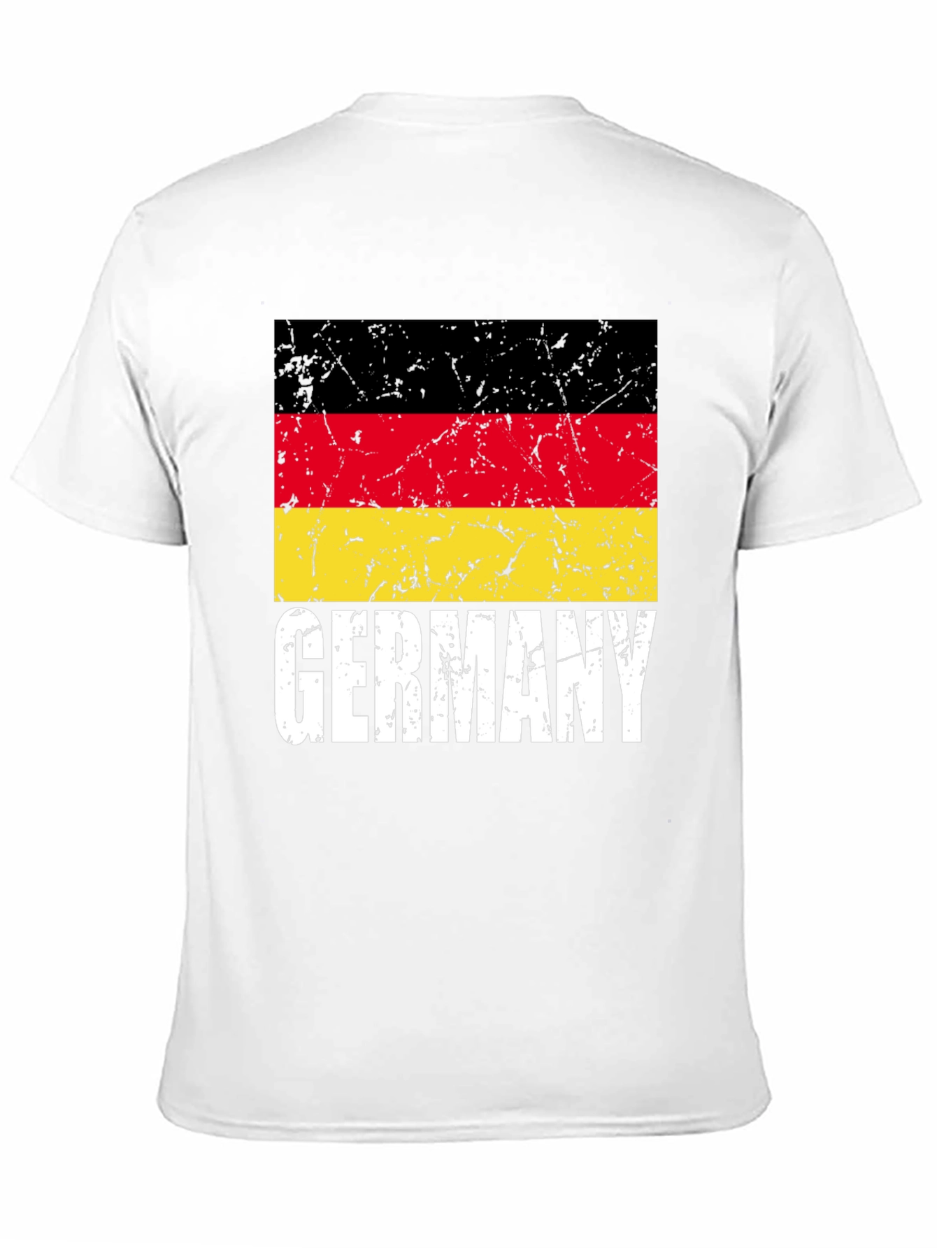 Germany Flag Graphic Tee - Black Cotton T-Shirt