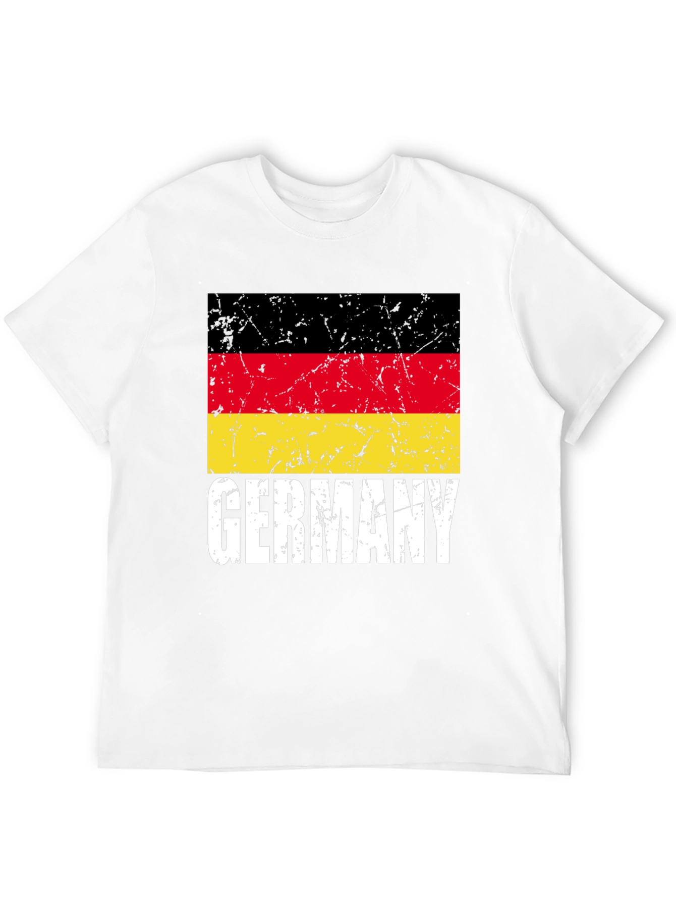 Germany Flag Graphic Tee - Black Cotton T-Shirt