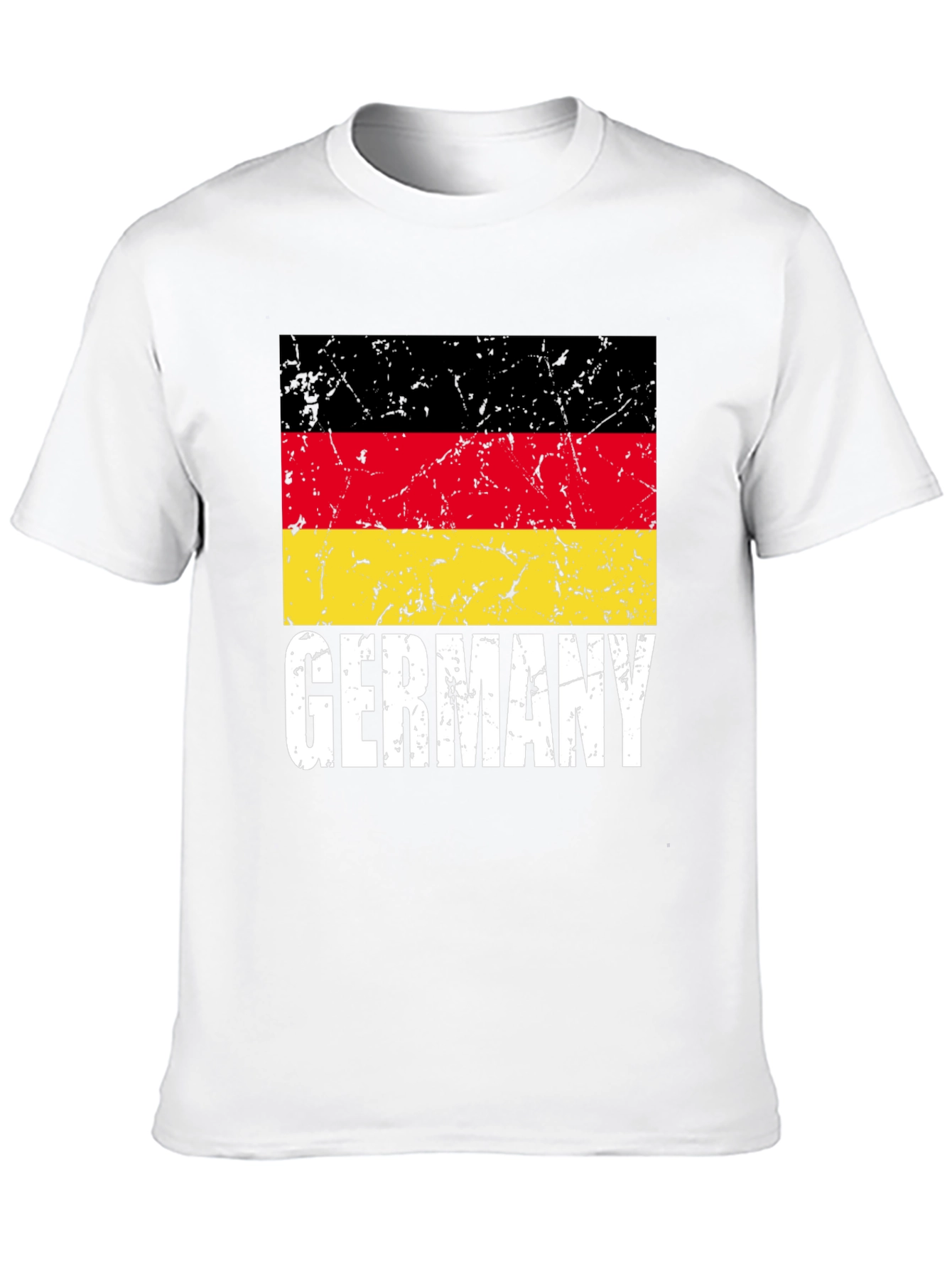 Germany Flag Graphic Tee - Black Cotton T-Shirt