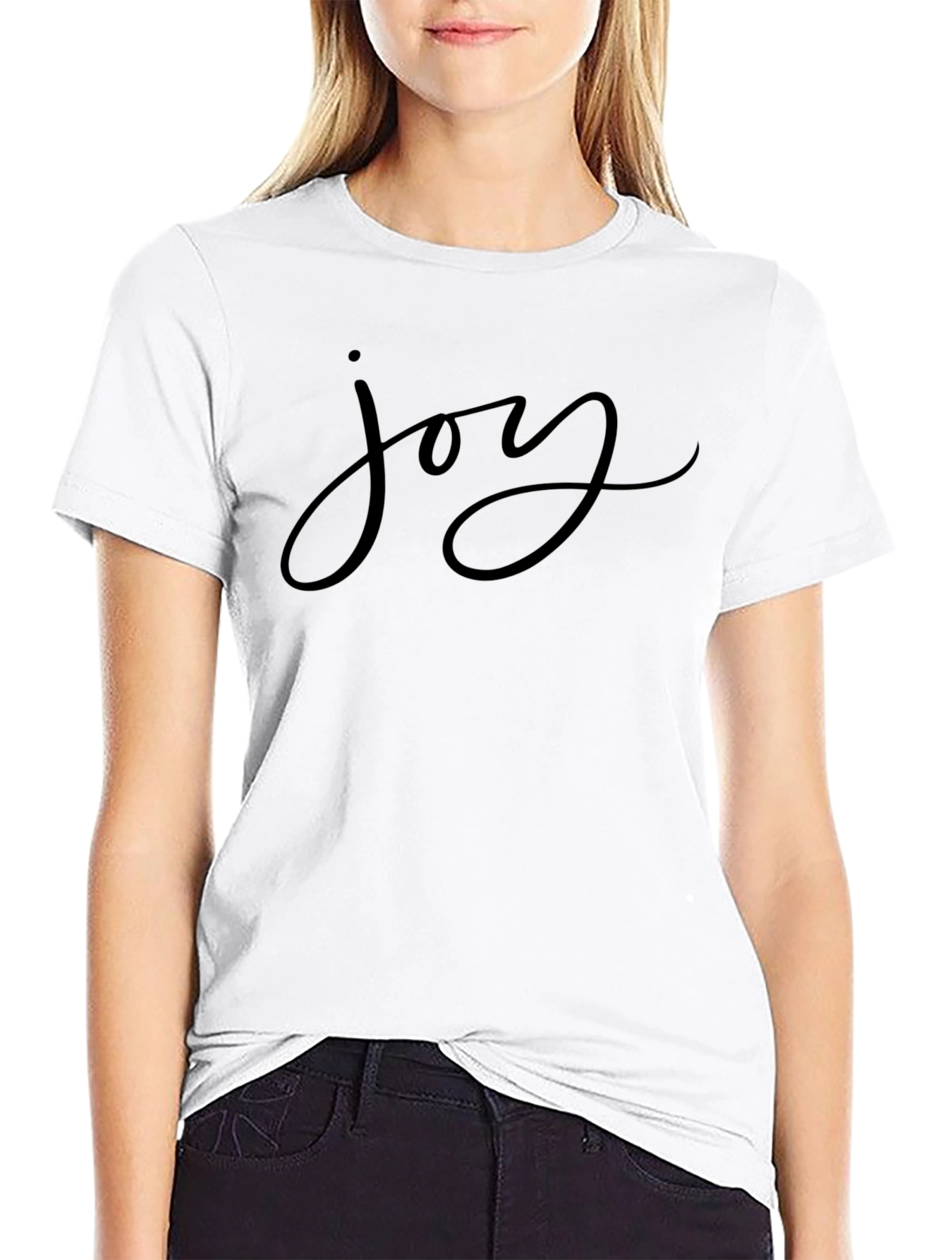 Joy Black T-Shirt - Stylish Graphic Tee