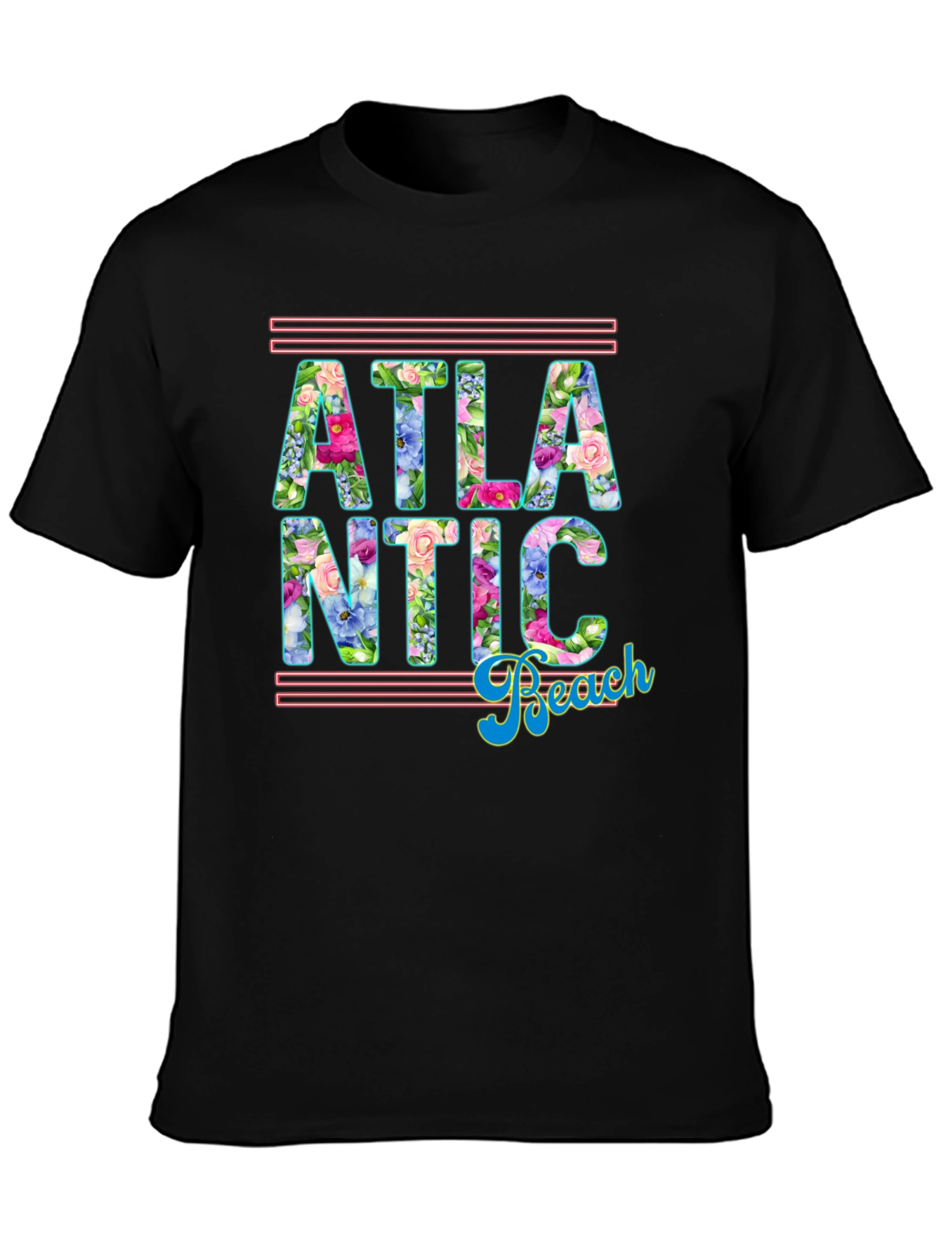 Atlantic Beach Floral Graphic T-Shirt