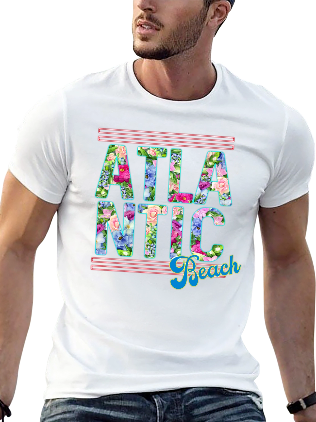 Atlantic Beach Floral Graphic T-Shirt
