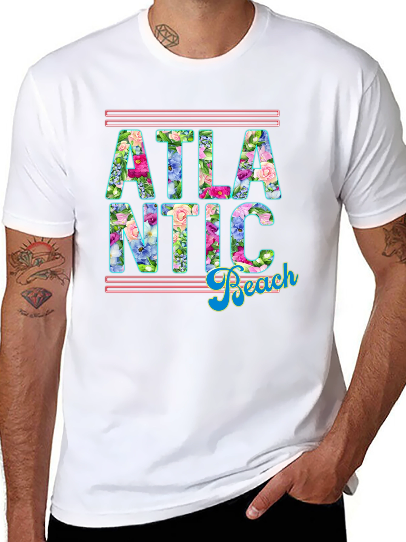 Atlantic Beach Floral Graphic T-Shirt