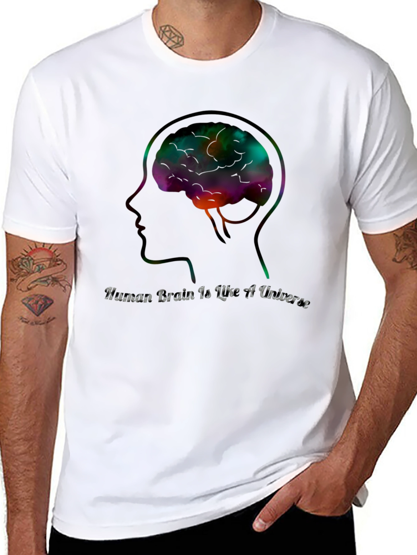 Human Brain Universe Graphic T-Shirt