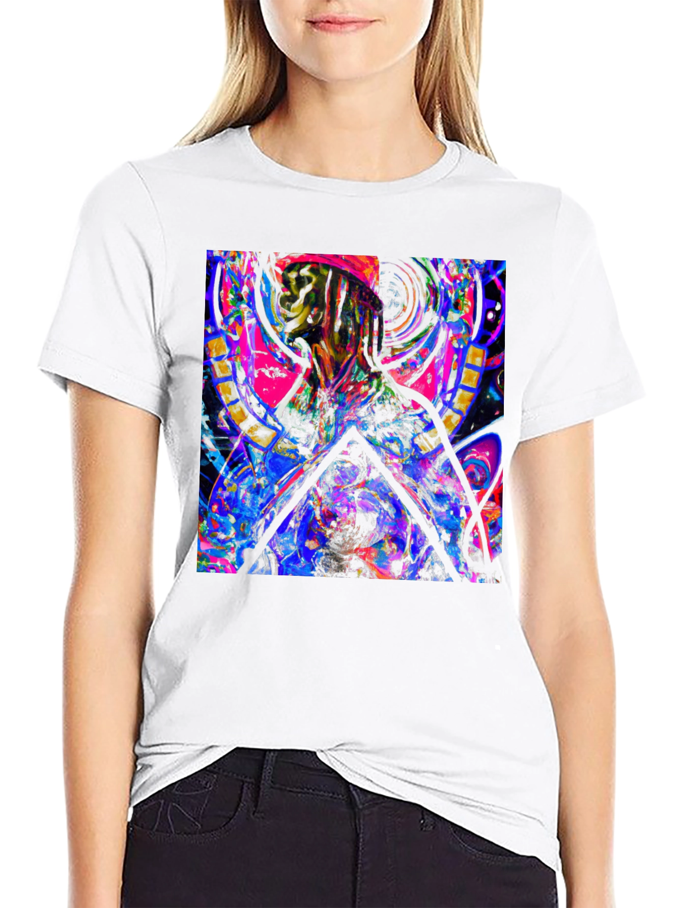 Abstract Art Tee: Vibrant Graphic Print T-Shirt