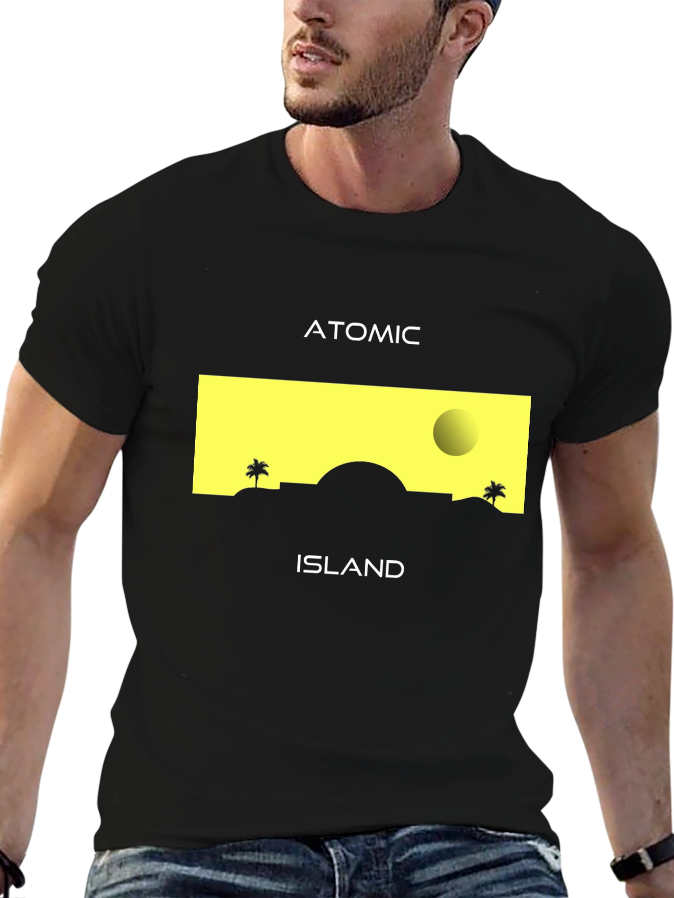 Atomic Island Graphic T-Shirt - Black