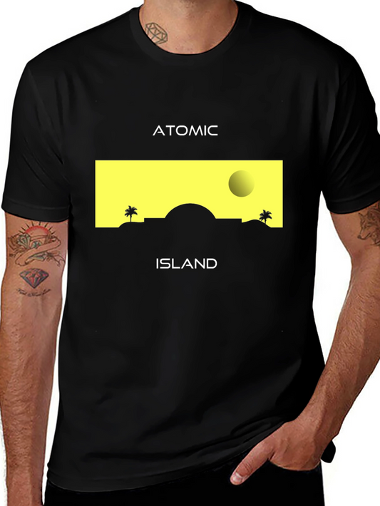 Atomic Island Graphic T-Shirt - Black
