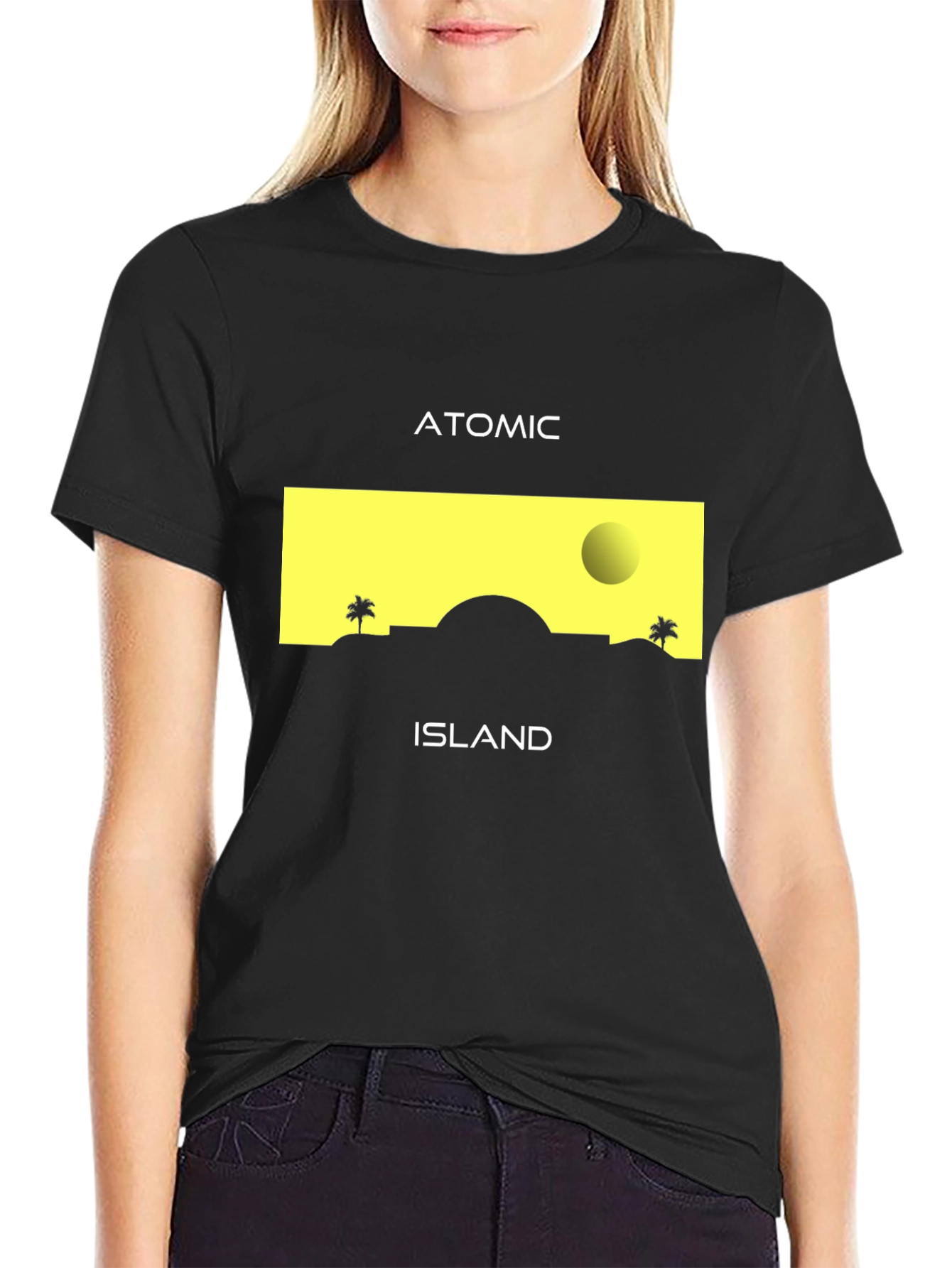 Atomic Island Graphic T-Shirt - Black