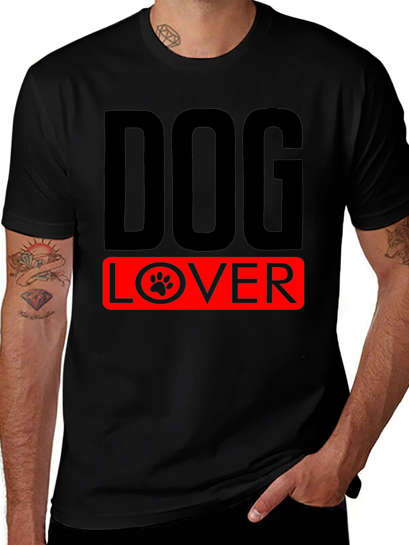 Dog Lover T-Shirt - Paw Print Design
