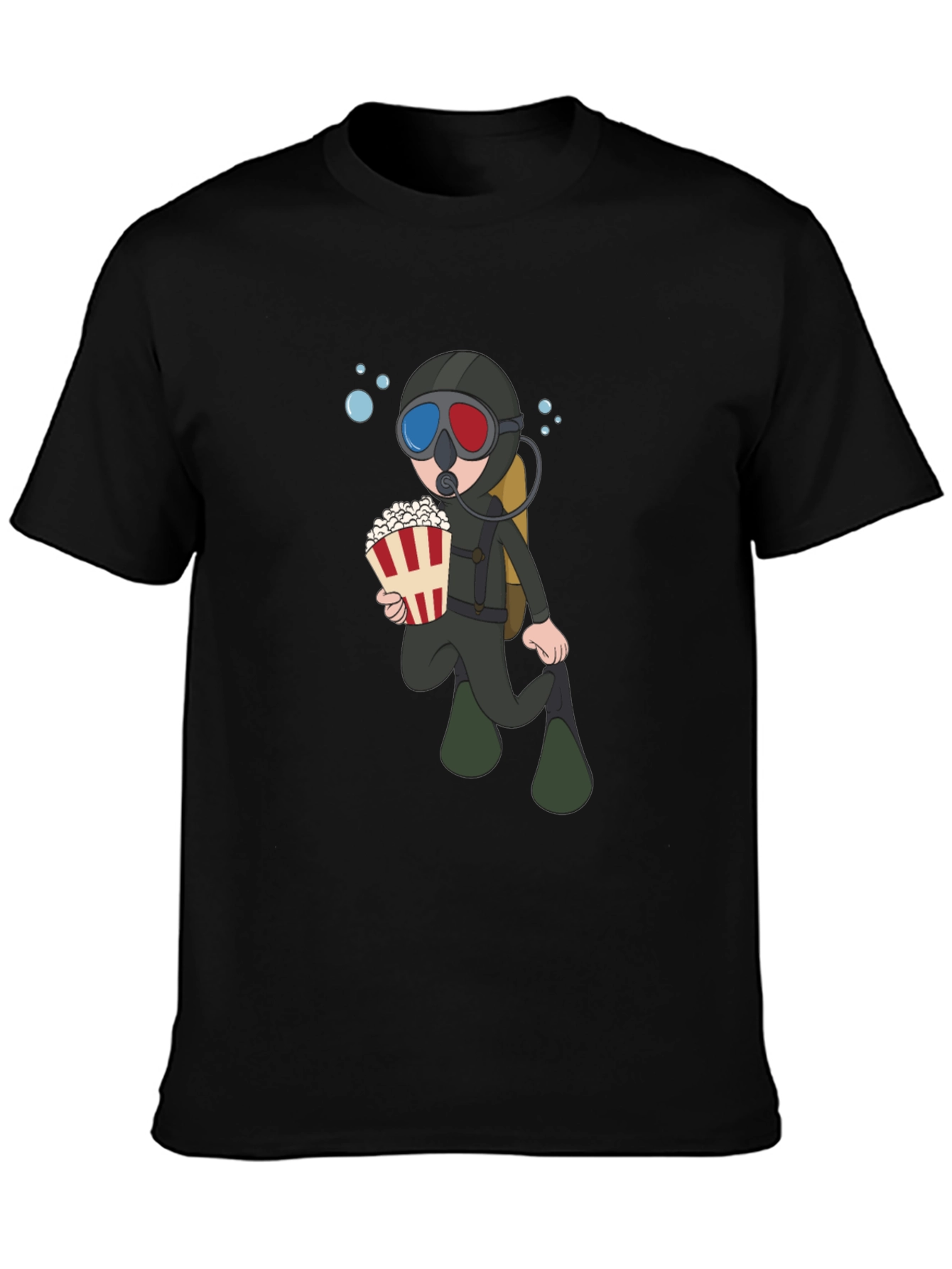 Diver Movie Lover Black T-Shirt