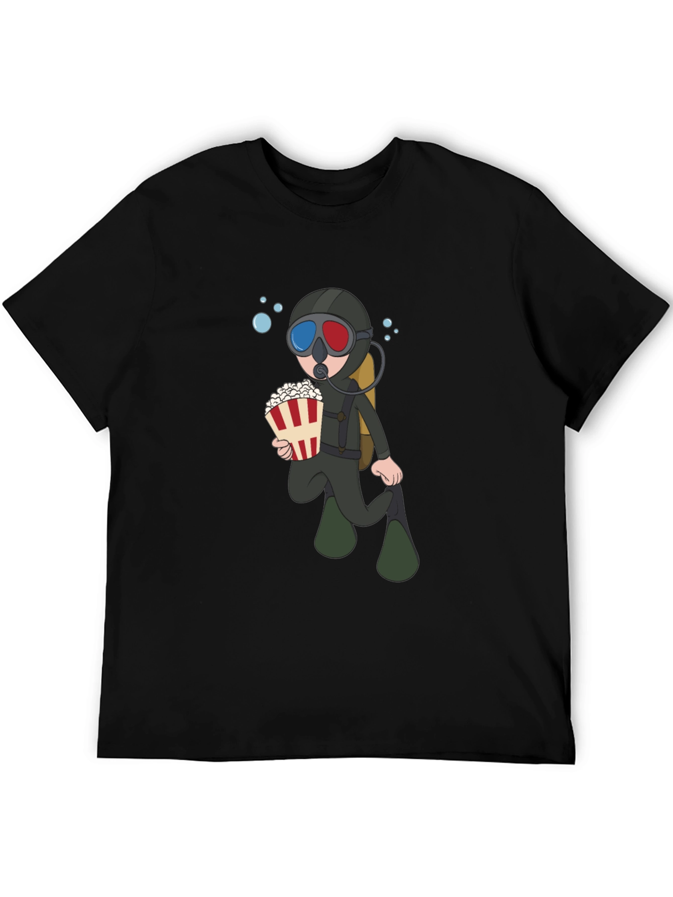 Diver Movie Lover Black T-Shirt