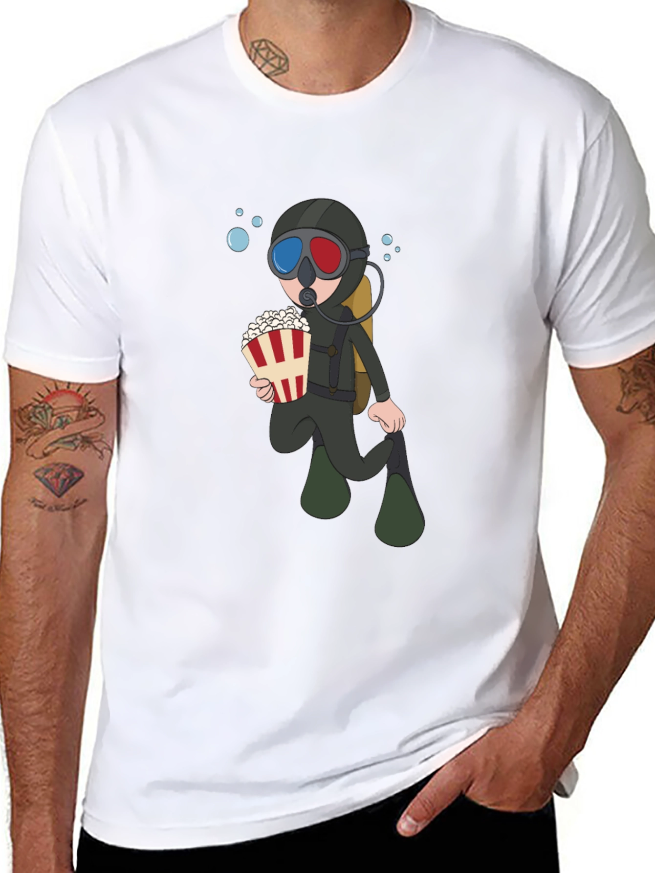 Diver Movie Lover Black T-Shirt