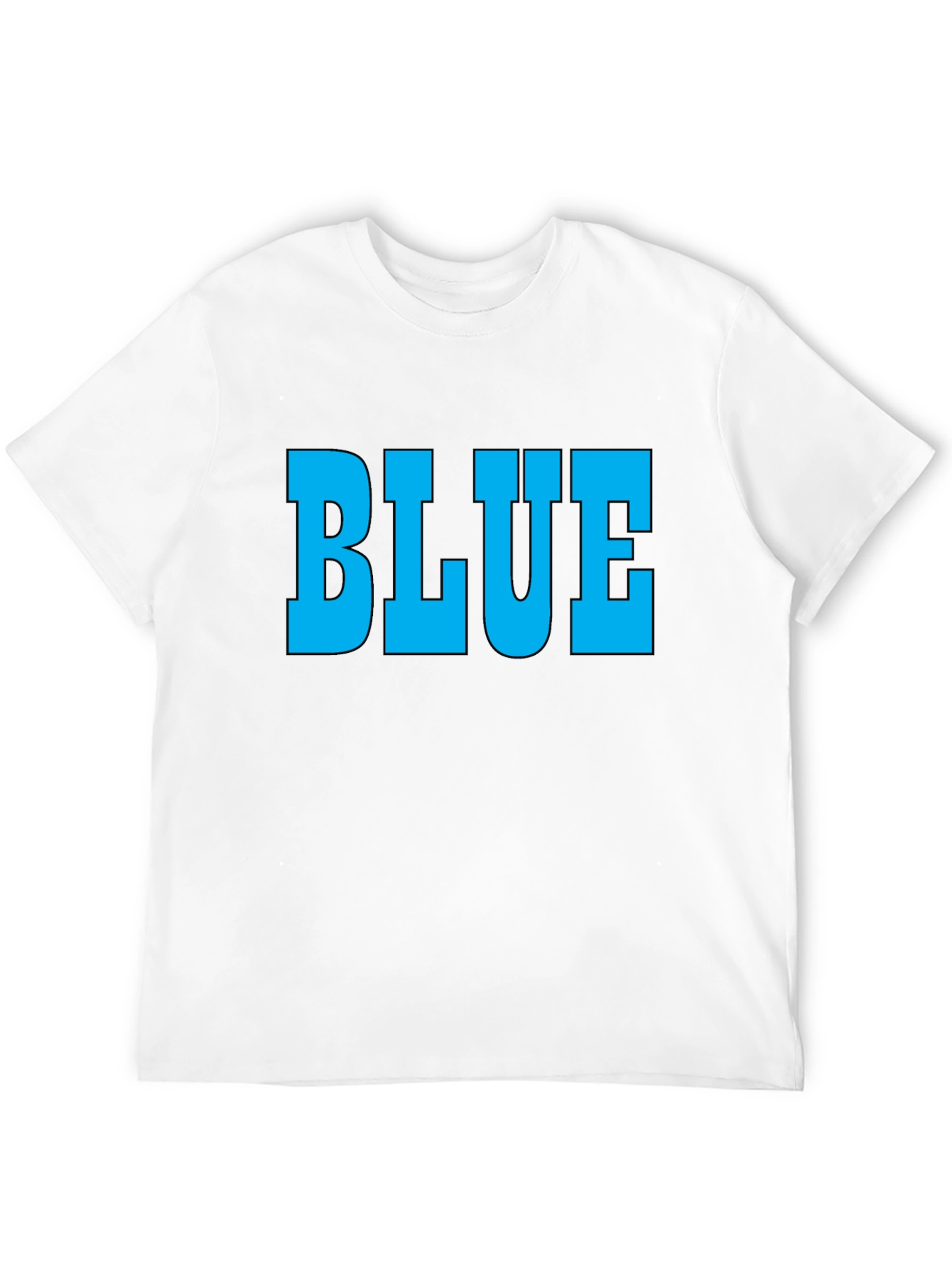 Bold BLUE Graphic T-Shirt - Classic Crew Neck Tee