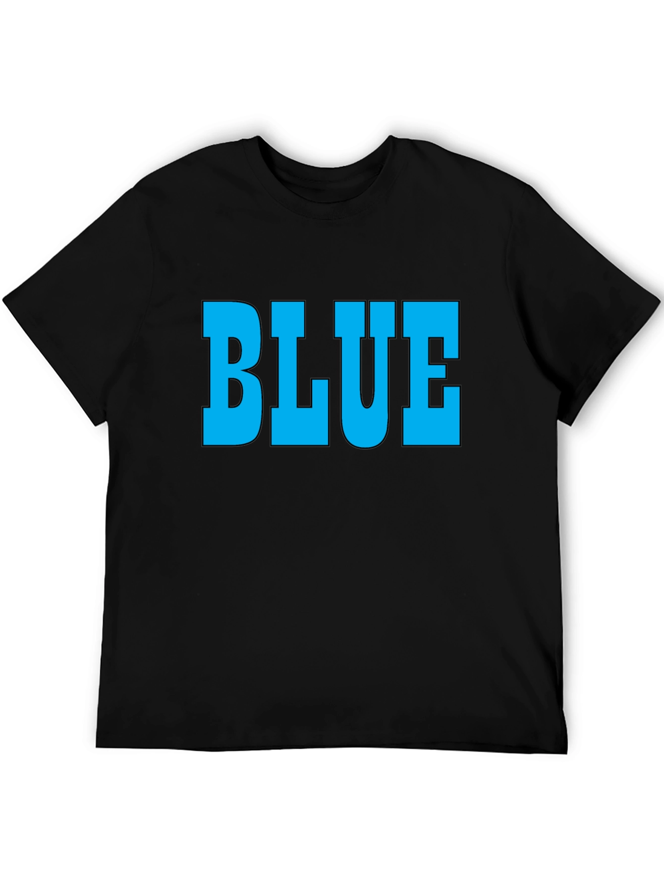 Bold BLUE Graphic T-Shirt - Classic Crew Neck Tee