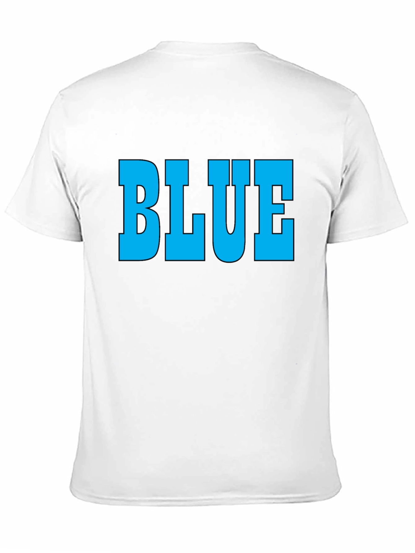 Bold BLUE Graphic T-Shirt - Classic Crew Neck Tee